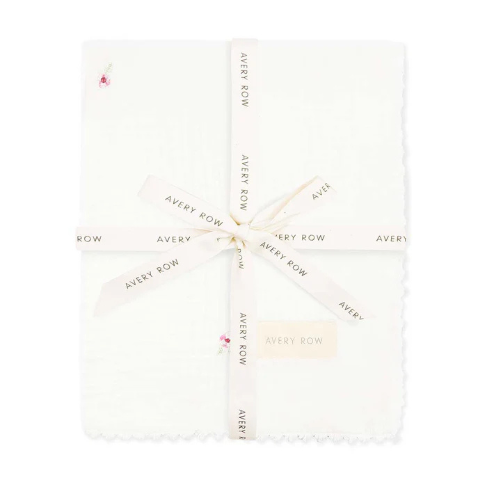 AVERY ROW Embroidered Muslin Blanket