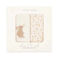 Thumbnail for AVERY ROW Baby Bibs Gift Set - Bunny/Wild Chamomile