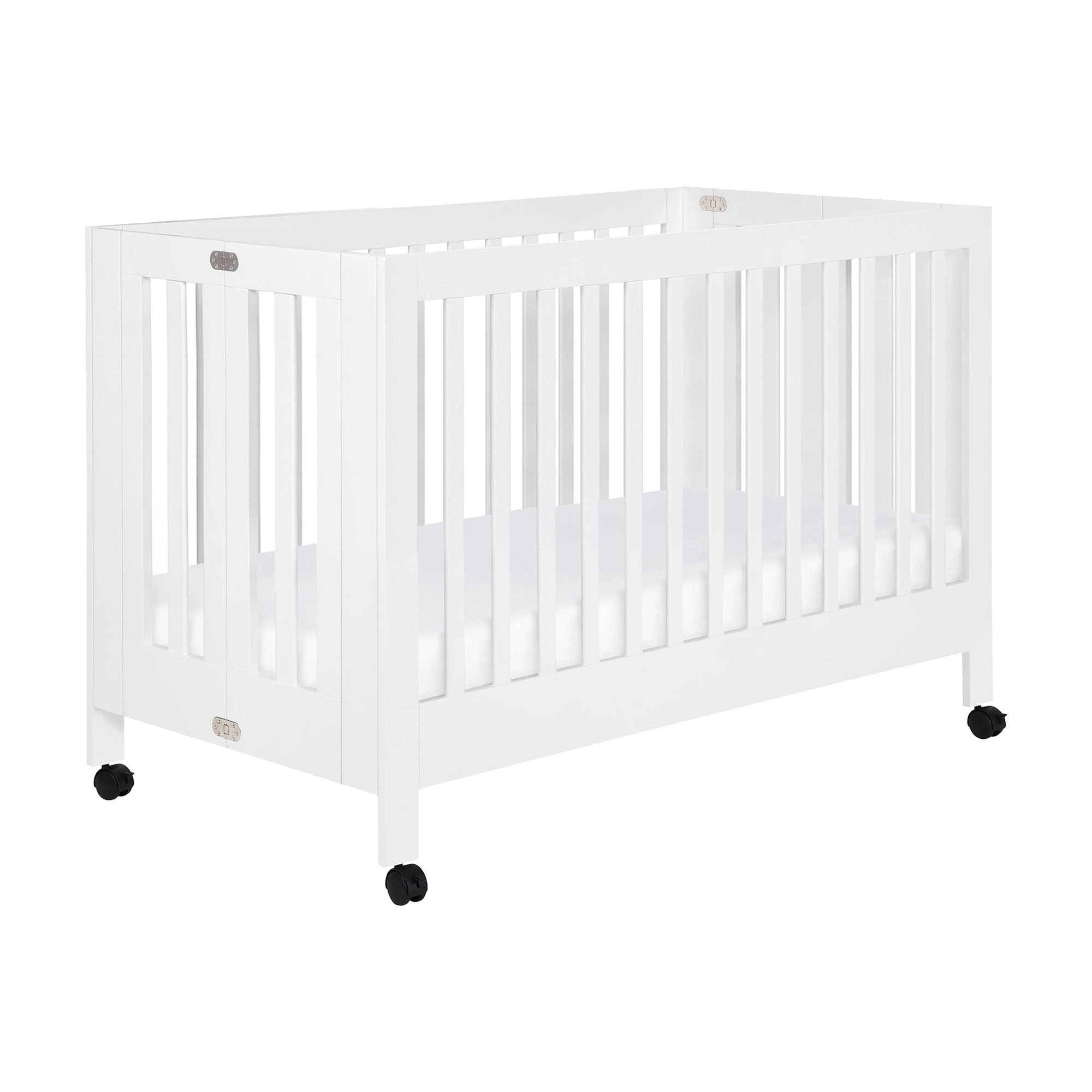 Mini Crib White Crib With Wheels Storkcraft® Petal 4-in-1
