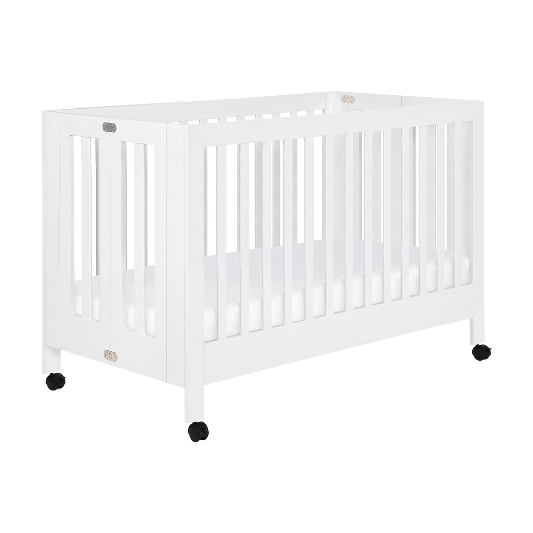 BABYLETTO Maki Full-Size Folding Crib w/ Toddler Bed Conversion Kit