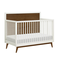 Thumbnail for BABYLETTO Palma Mid-Century 4-in-1 Convertible Crib w/ Toddler Bed Conversion Kit