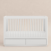 Thumbnail for BABYLETTO Bento 3-in-1 Convertible Storage Crib with Toddler Bed Conversion Kit - White