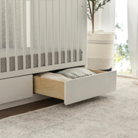 Thumbnail for BABYLETTO Bento 3-in-1 Convertible Storage Crib with Toddler Bed Conversion Kit - White