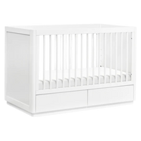 Thumbnail for BABYLETTO Bento 3-in-1 Convertible Storage Crib with Toddler Bed Conversion Kit - White