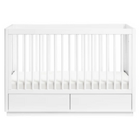 Thumbnail for BABYLETTO Bento 3-in-1 Convertible Storage Crib with Toddler Bed Conversion Kit - White