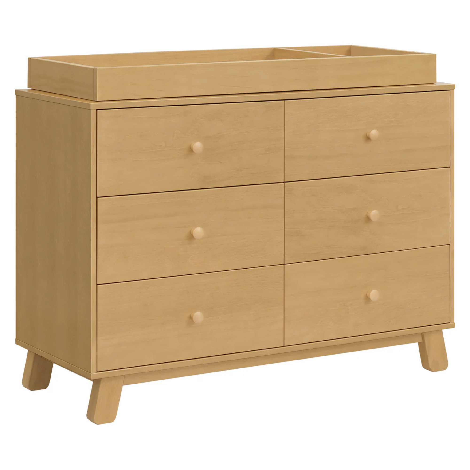 BABYLETTO Commode double moderne assemblée 6 tiroirs Hudson