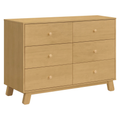 BABYLETTO Commode double moderne assemblée 6 tiroirs Hudson