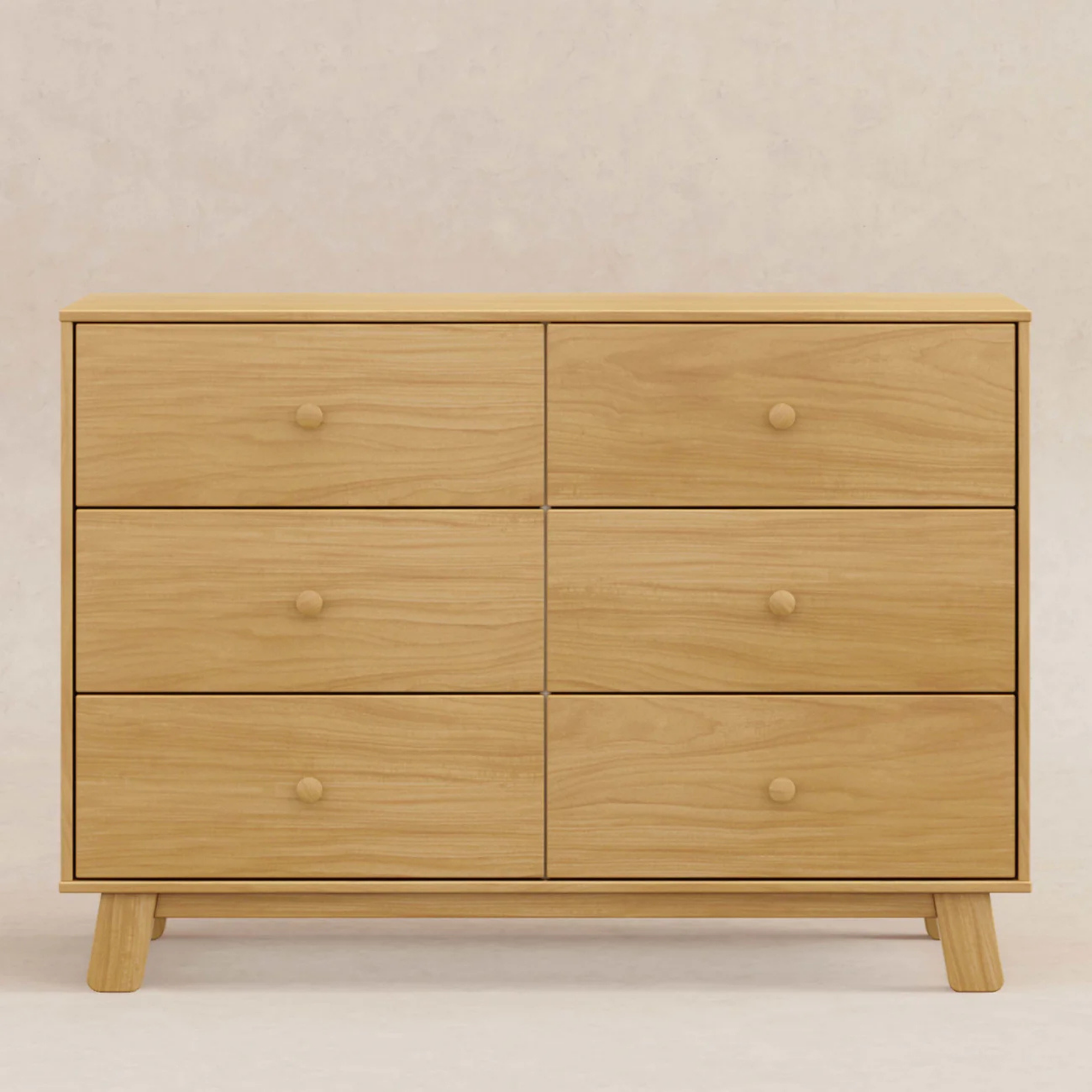BABYLETTO Commode double moderne assemblée 6 tiroirs Hudson