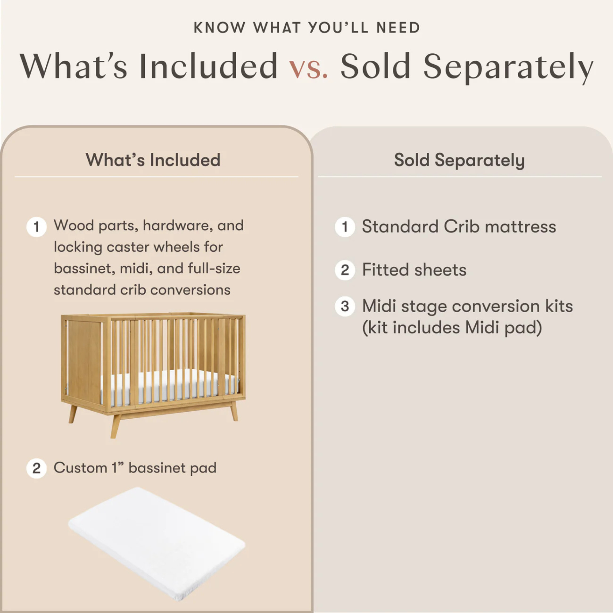 BABYLETTO Palma 8-in-1 Convertible All-Stages® Crib
