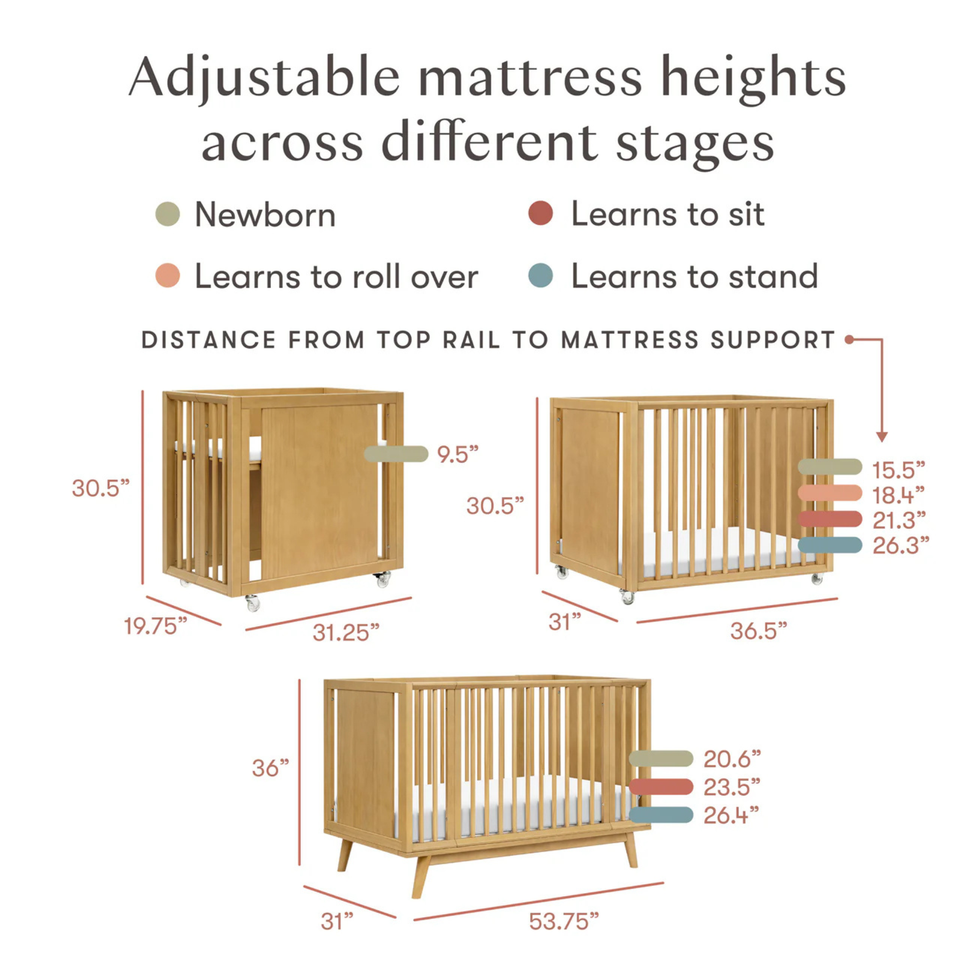 BABYLETTO Palma 8-in-1 Convertible All-Stages® Crib