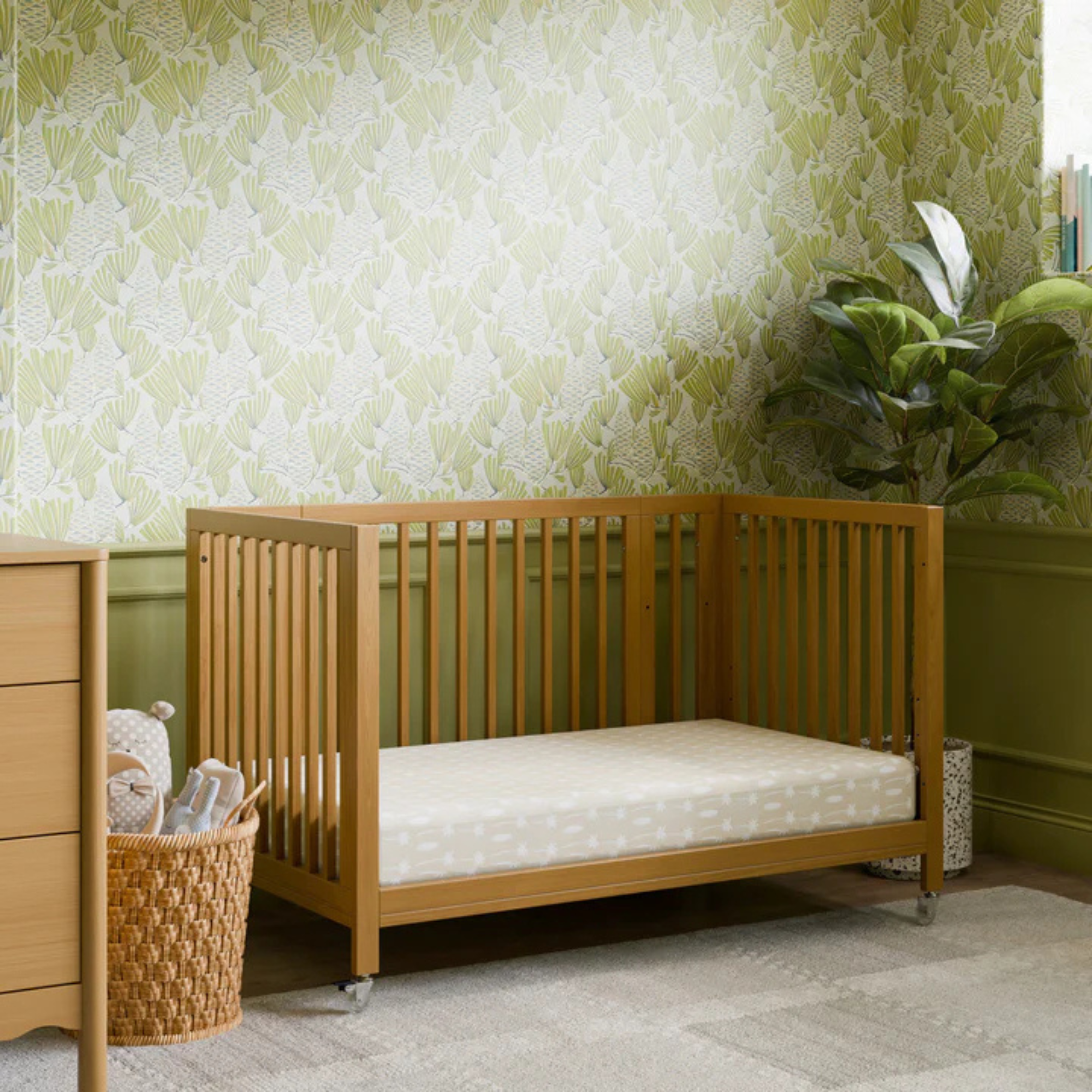 BABYLETTO Rolli 9-in-1 Convertible All-Stages Crib w/ Bassinet & Toddler Bed Kits