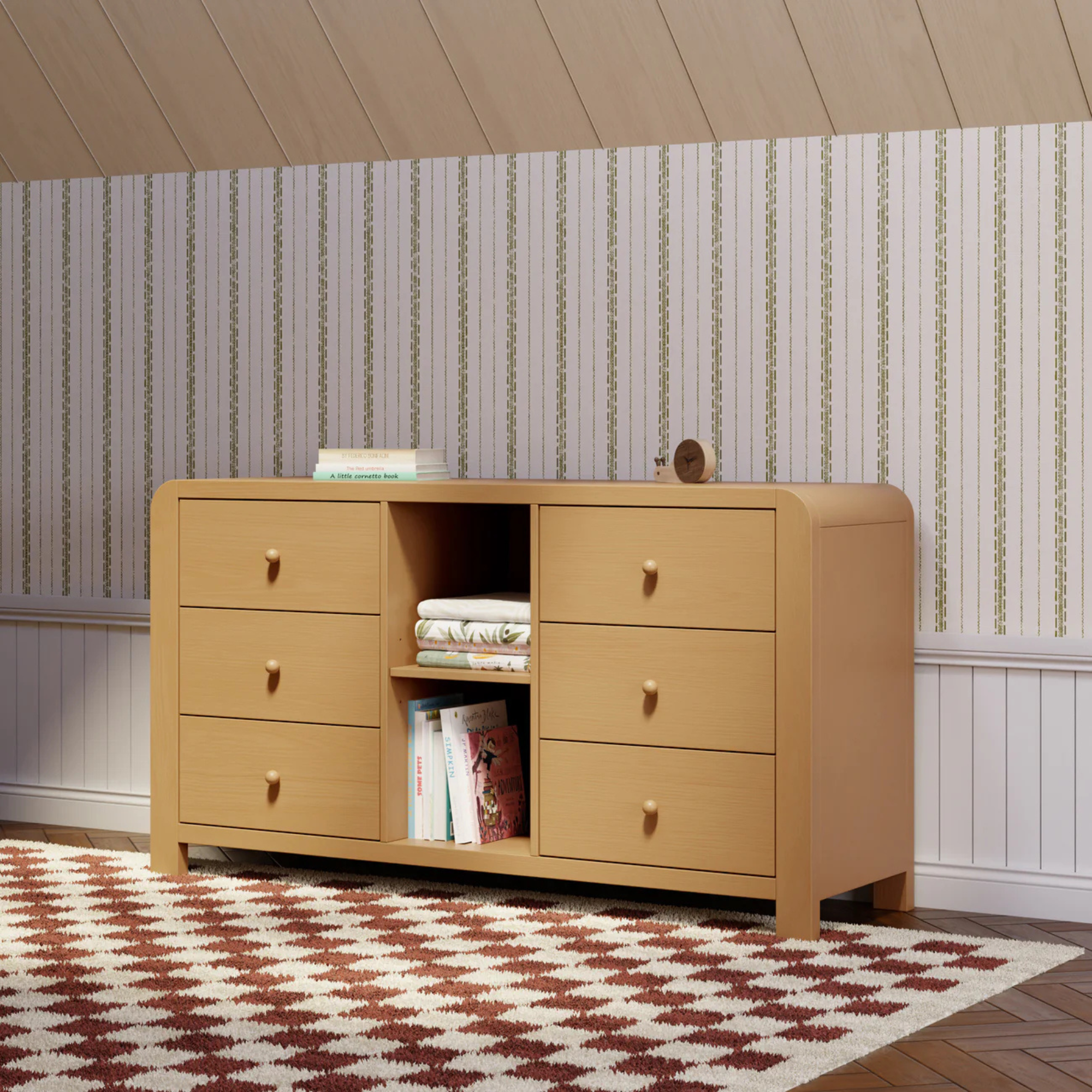 BABYLETTO TipToe 6-Drawer Assembled Dresser with Cubbies