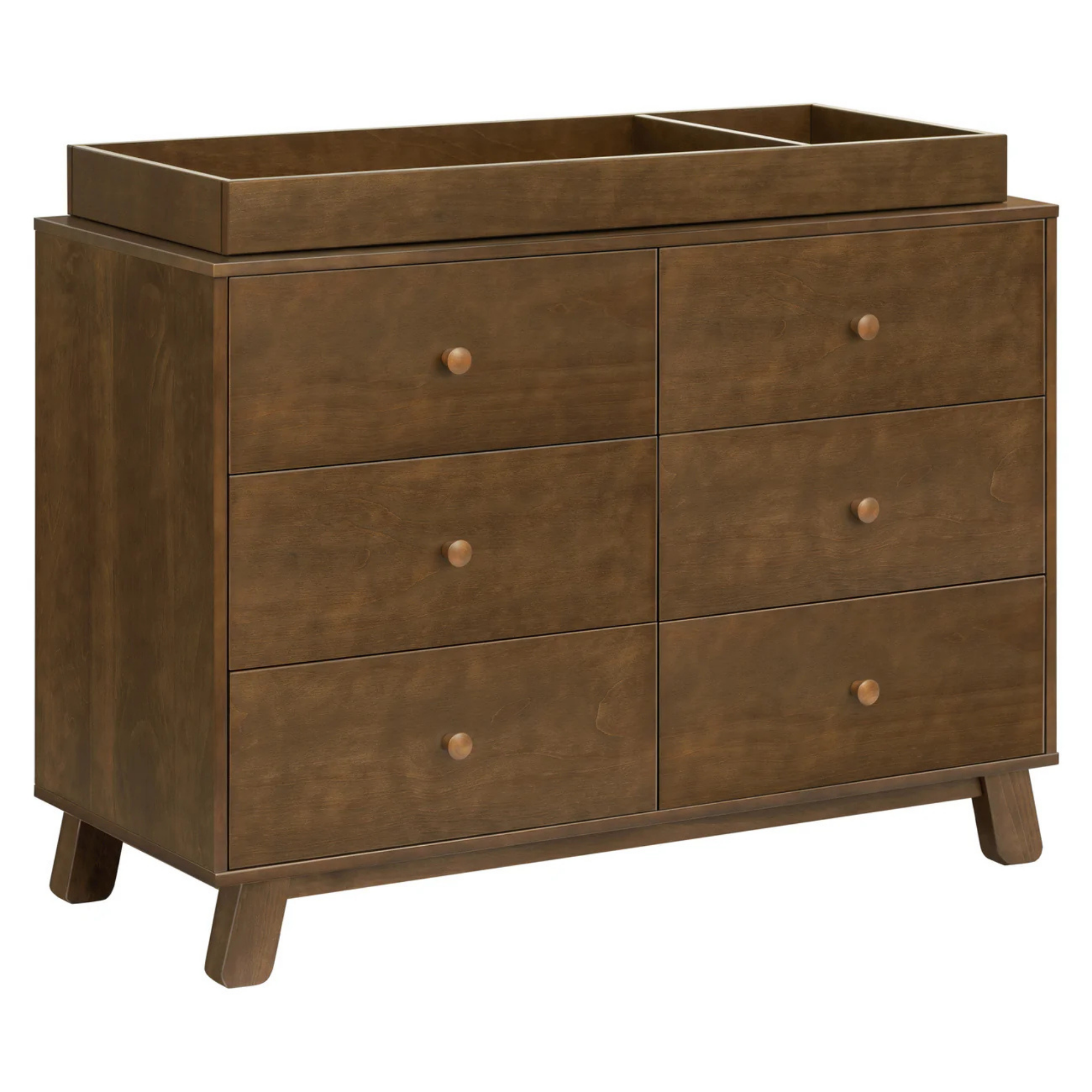 BABYLETTO Commode double moderne assemblée 6 tiroirs Hudson