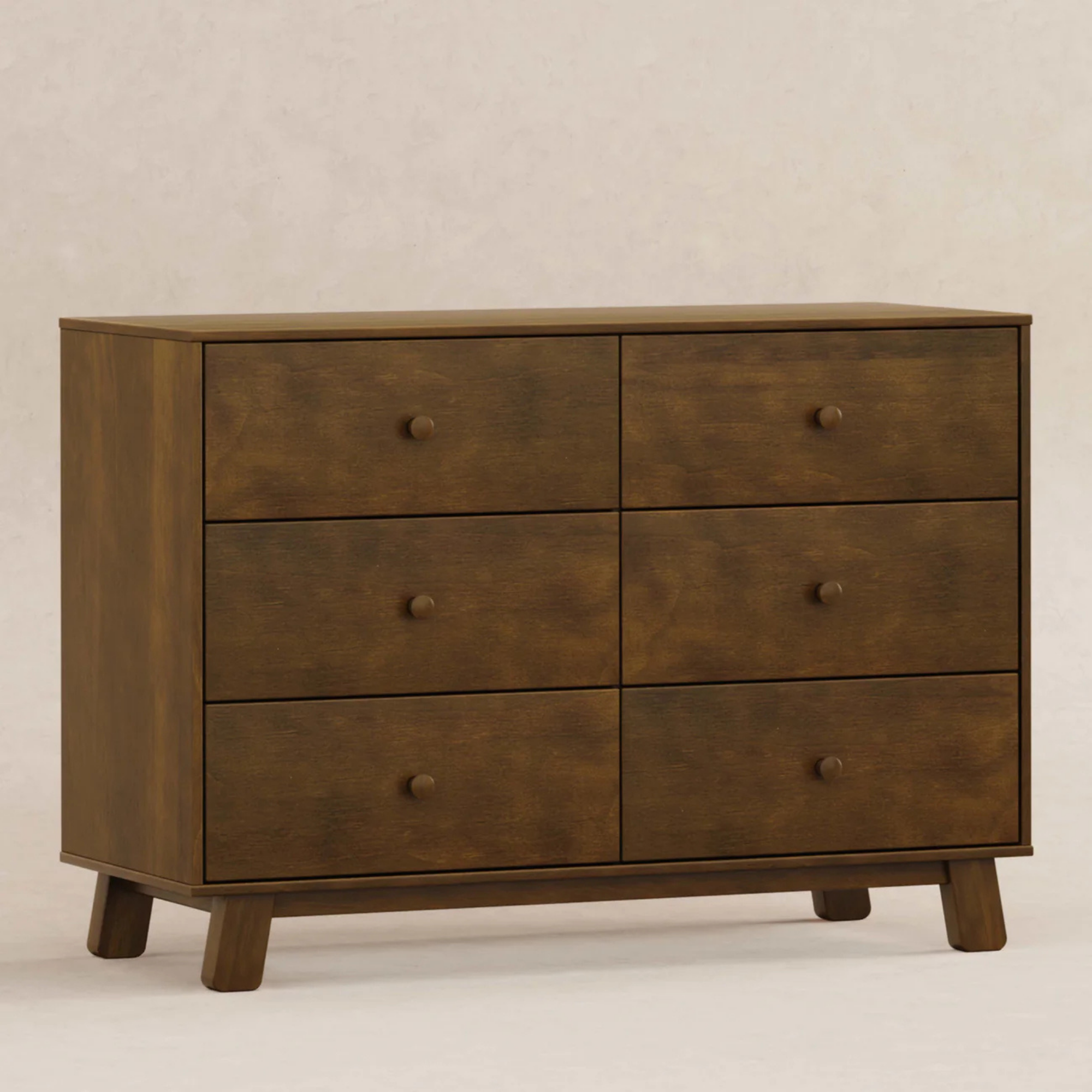 BABYLETTO Commode double moderne assemblée 6 tiroirs Hudson