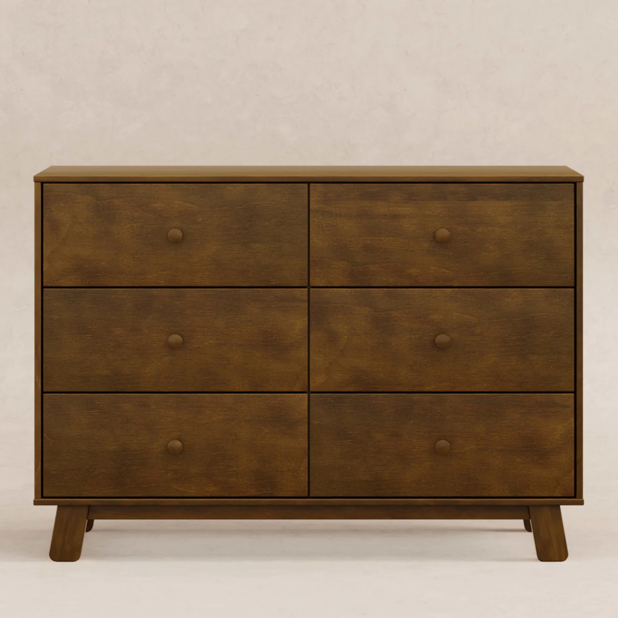 BABYLETTO Commode double moderne assemblée 6 tiroirs Hudson