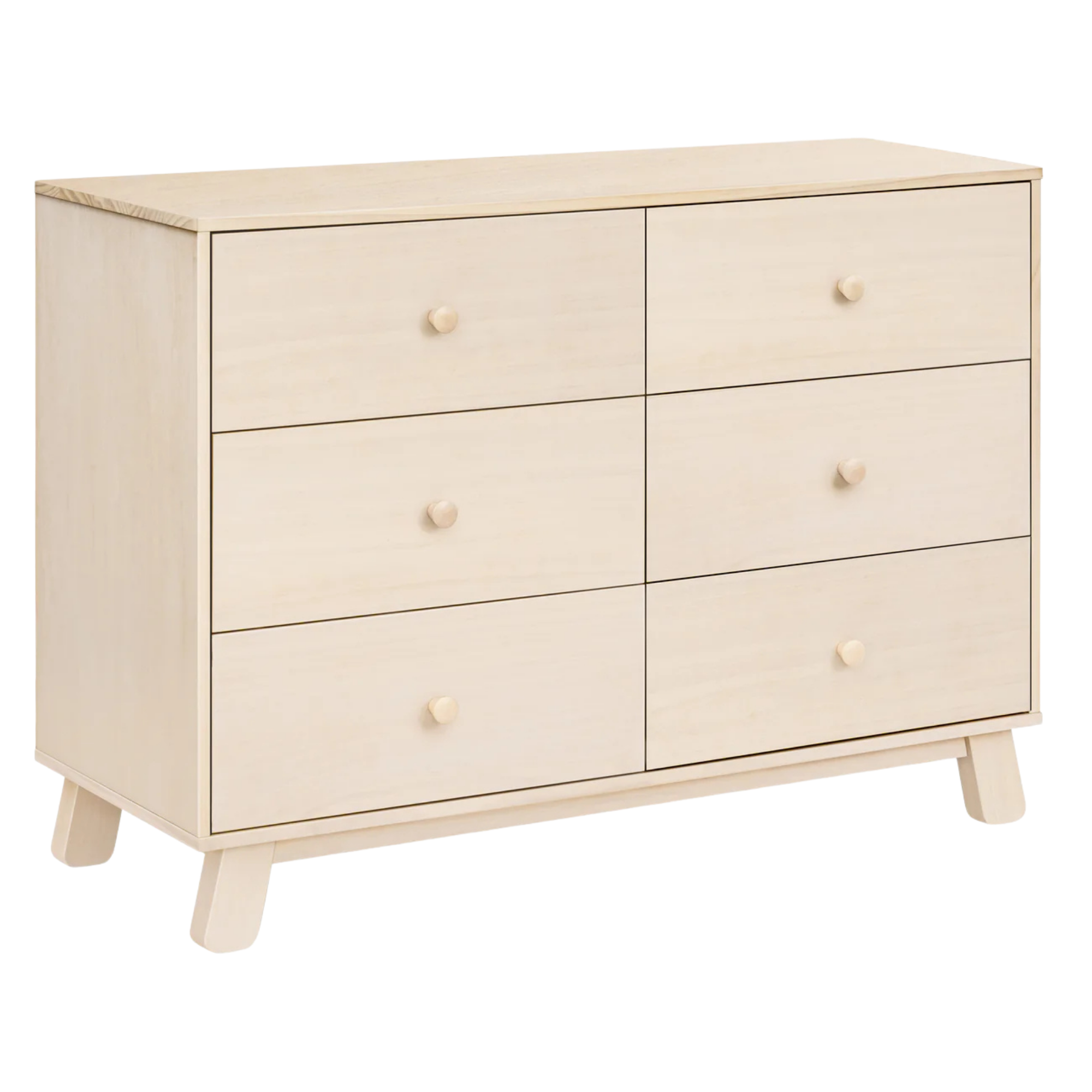 BABYLETTO Commode double moderne assemblée 6 tiroirs Hudson