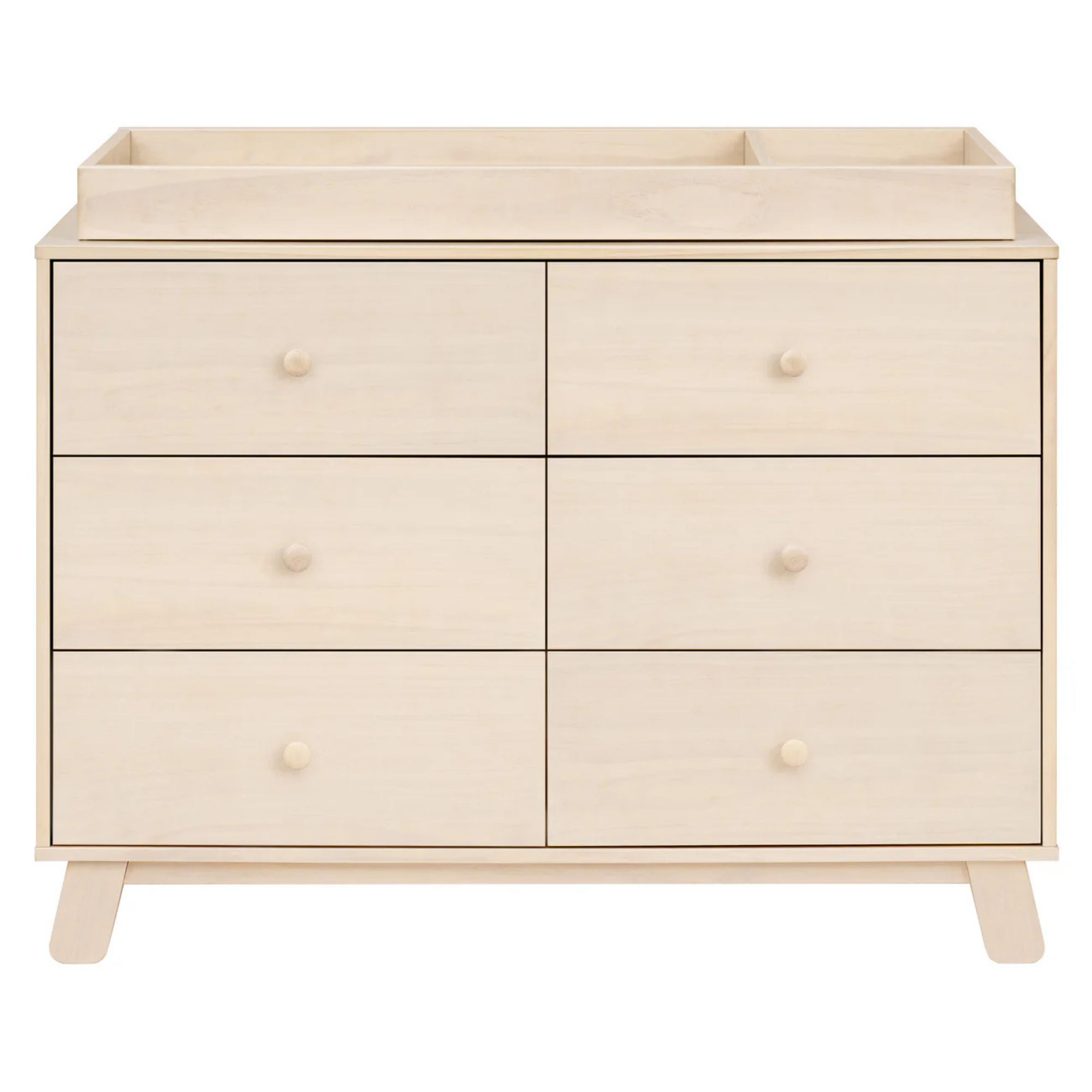 BABYLETTO Commode double moderne assemblée 6 tiroirs Hudson