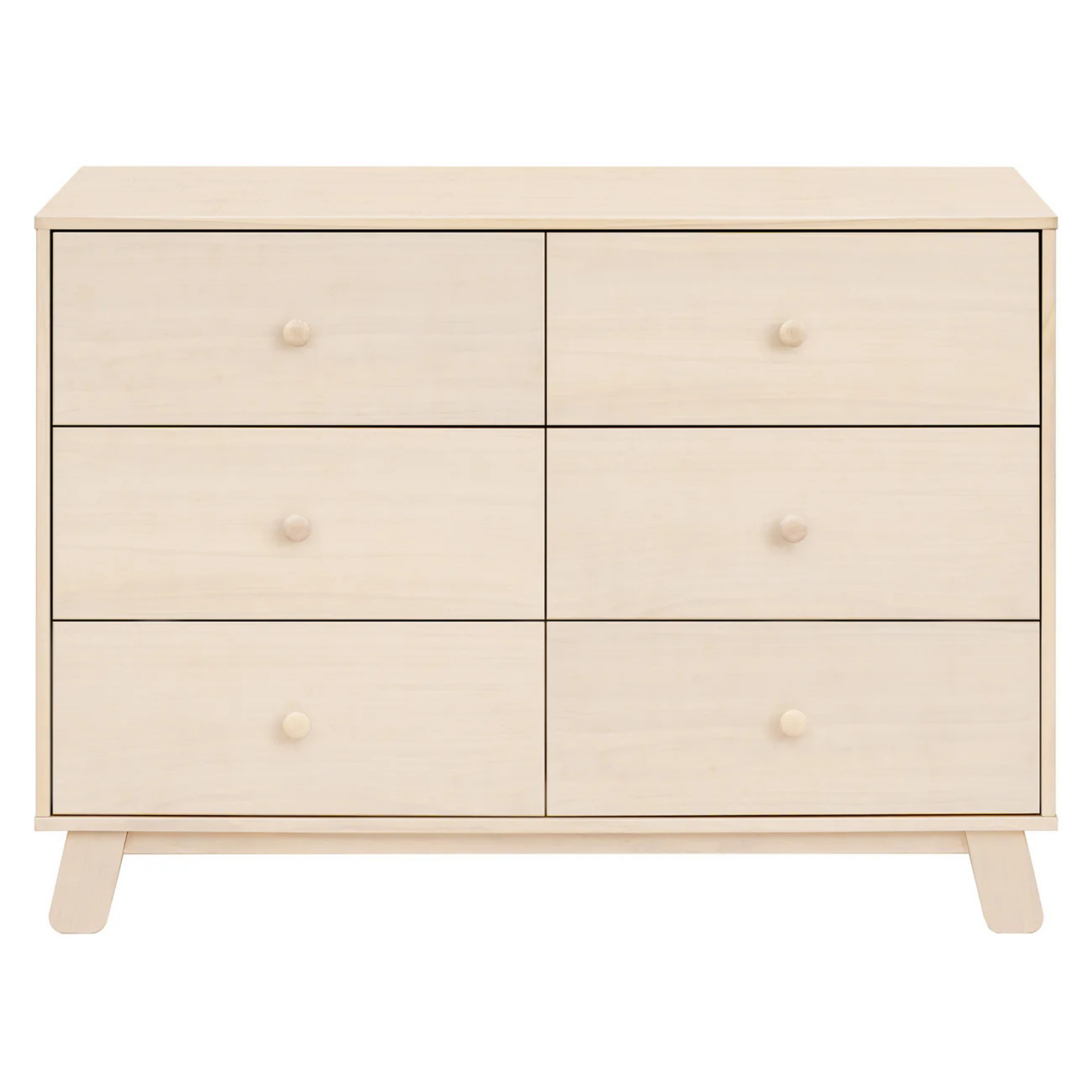 BABYLETTO Commode double moderne assemblée 6 tiroirs Hudson