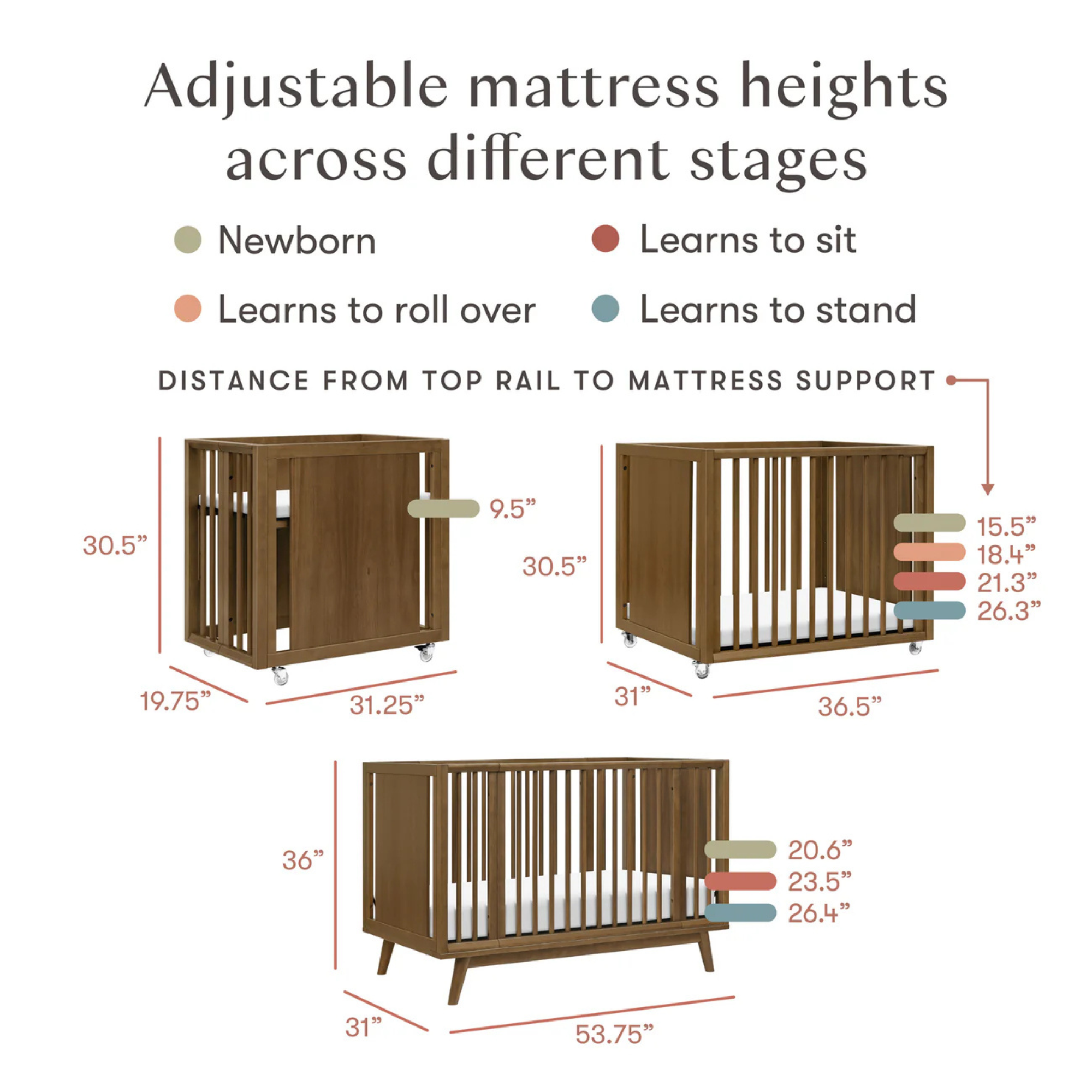 BABYLETTO Palma 8-in-1 Convertible All-Stages® Crib