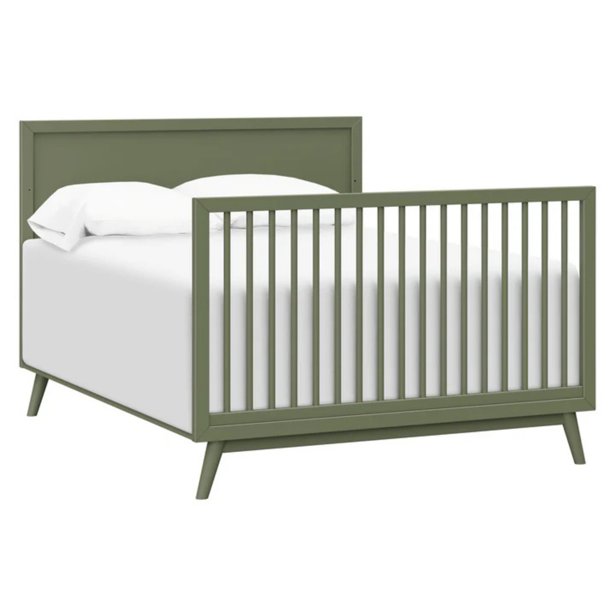 BABYLETTO Palma Berceau convertible 4 en 1 Mid-Century avec kit de conversion pour lit d'enfant