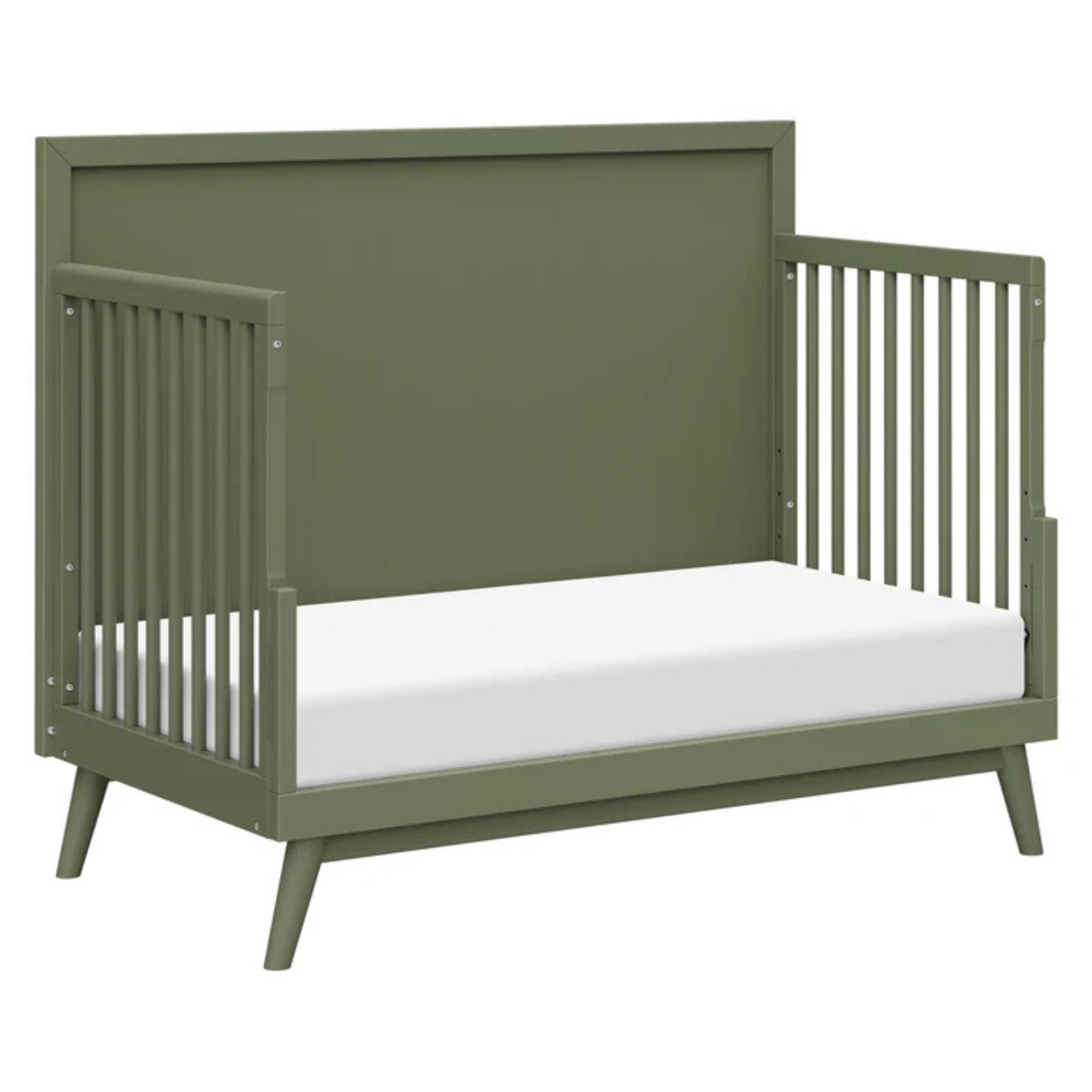 BABYLETTO Palma Berceau convertible 4 en 1 Mid-Century avec kit de conversion pour lit d'enfant