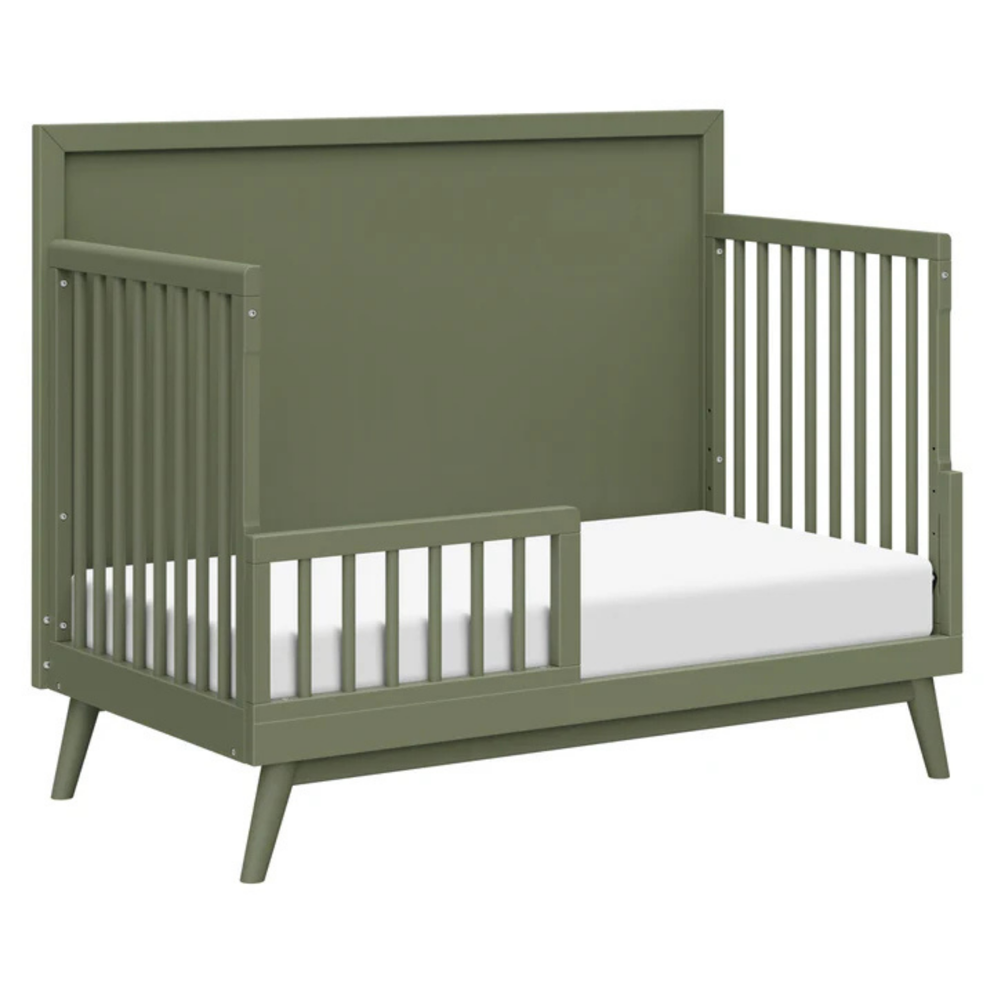 BABYLETTO Palma Berceau convertible 4 en 1 Mid-Century avec kit de conversion pour lit d'enfant