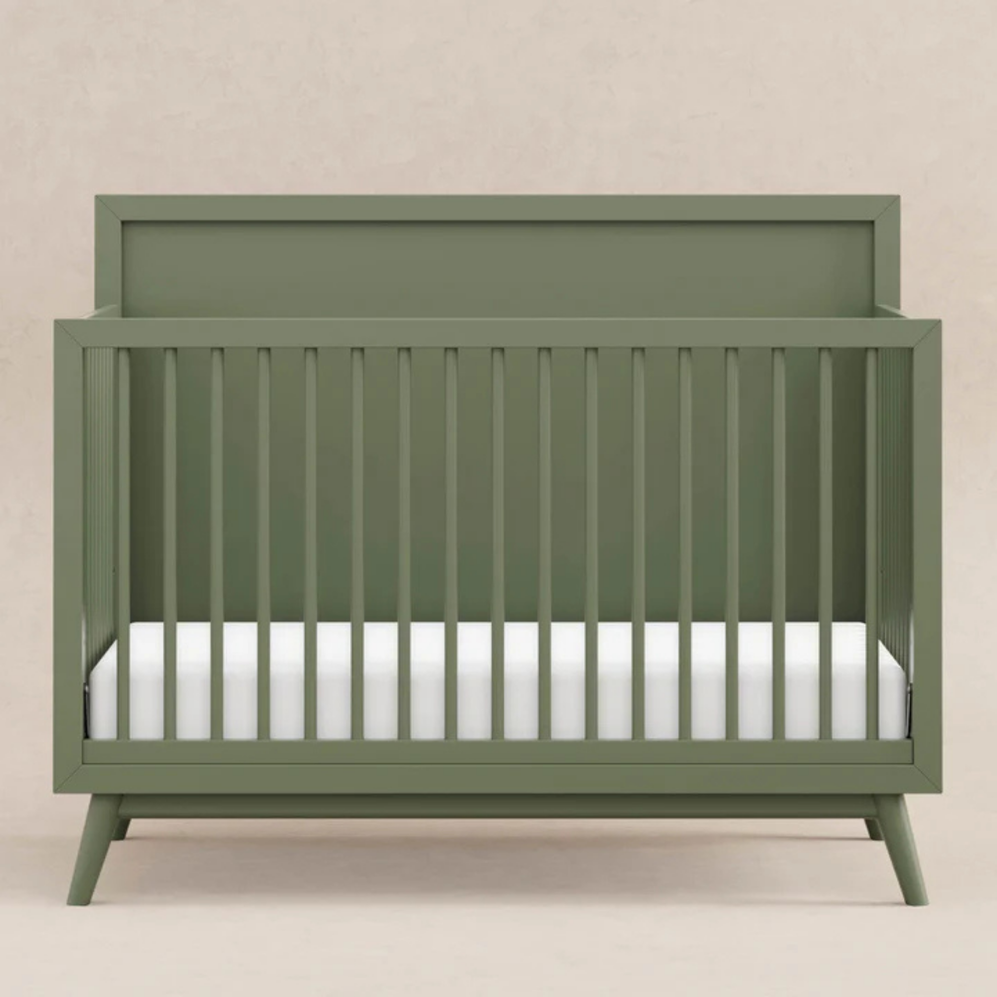 BABYLETTO Palma Berceau convertible 4 en 1 Mid-Century avec kit de conversion pour lit d'enfant