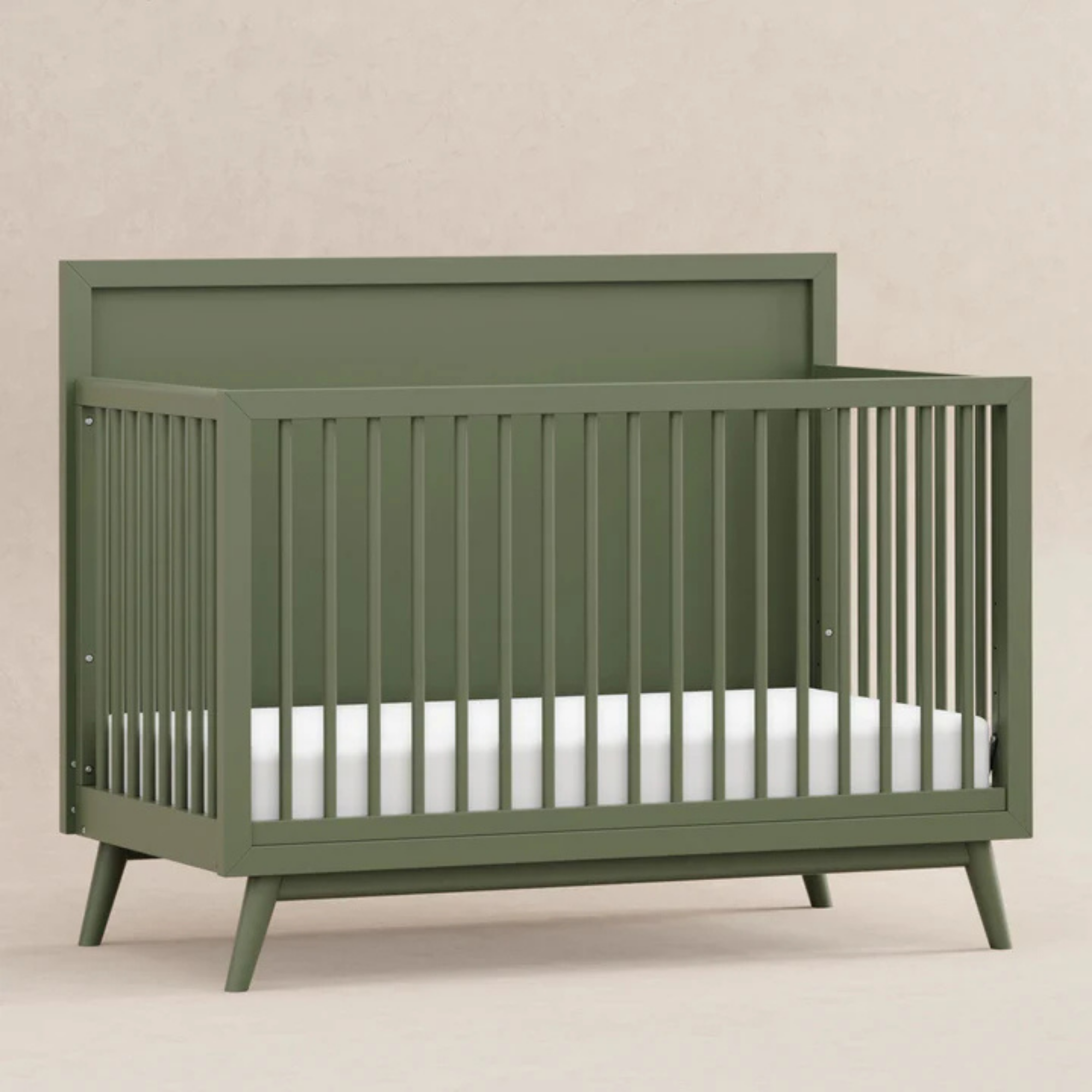 BABYLETTO Palma Berceau convertible 4 en 1 Mid-Century avec kit de conversion pour lit d'enfant