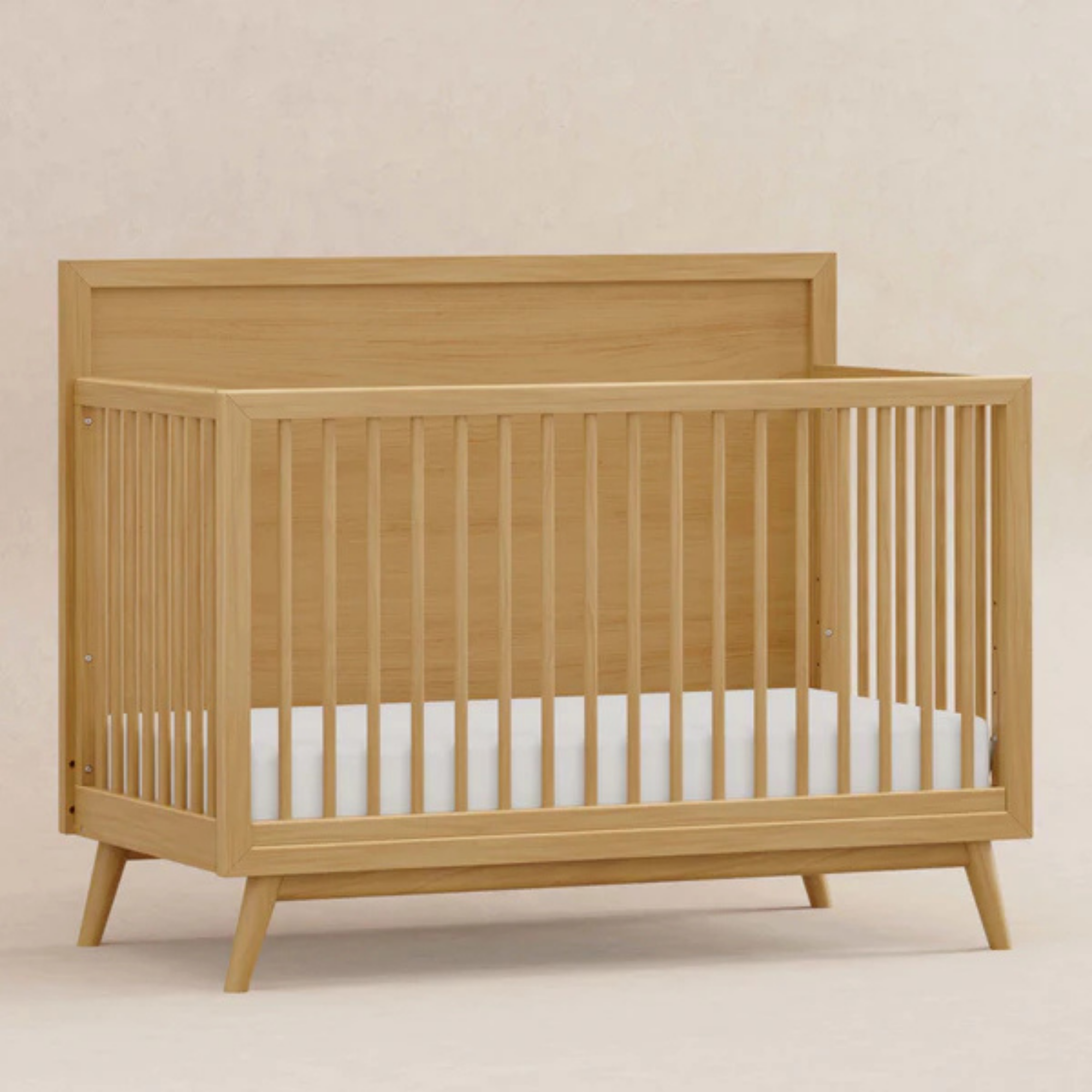 BABYLETTO Palma Berceau convertible 4 en 1 Mid-Century avec kit de conversion pour lit d'enfant
