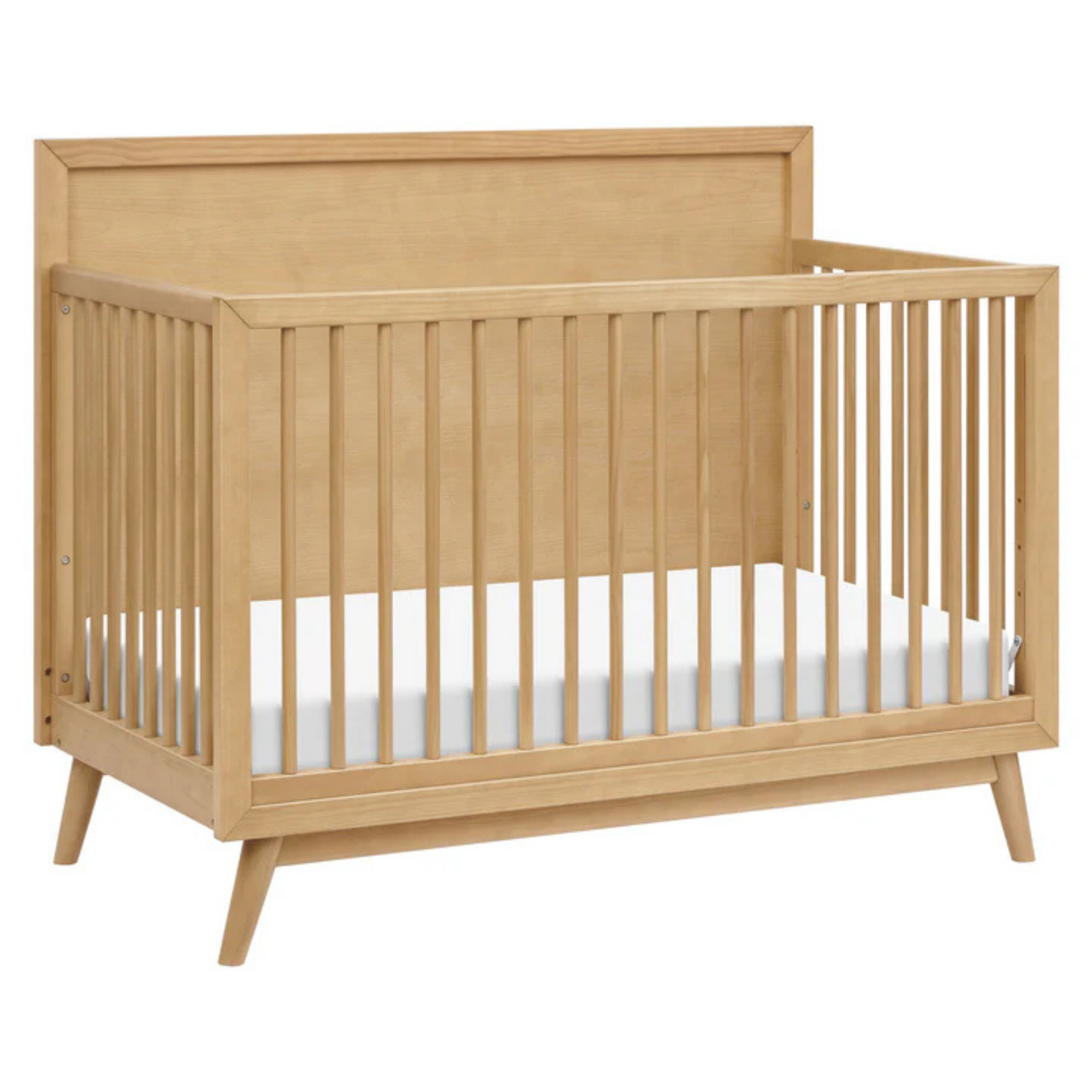 BABYLETTO Palma Berceau convertible 4 en 1 Mid-Century avec kit de conversion pour lit d'enfant