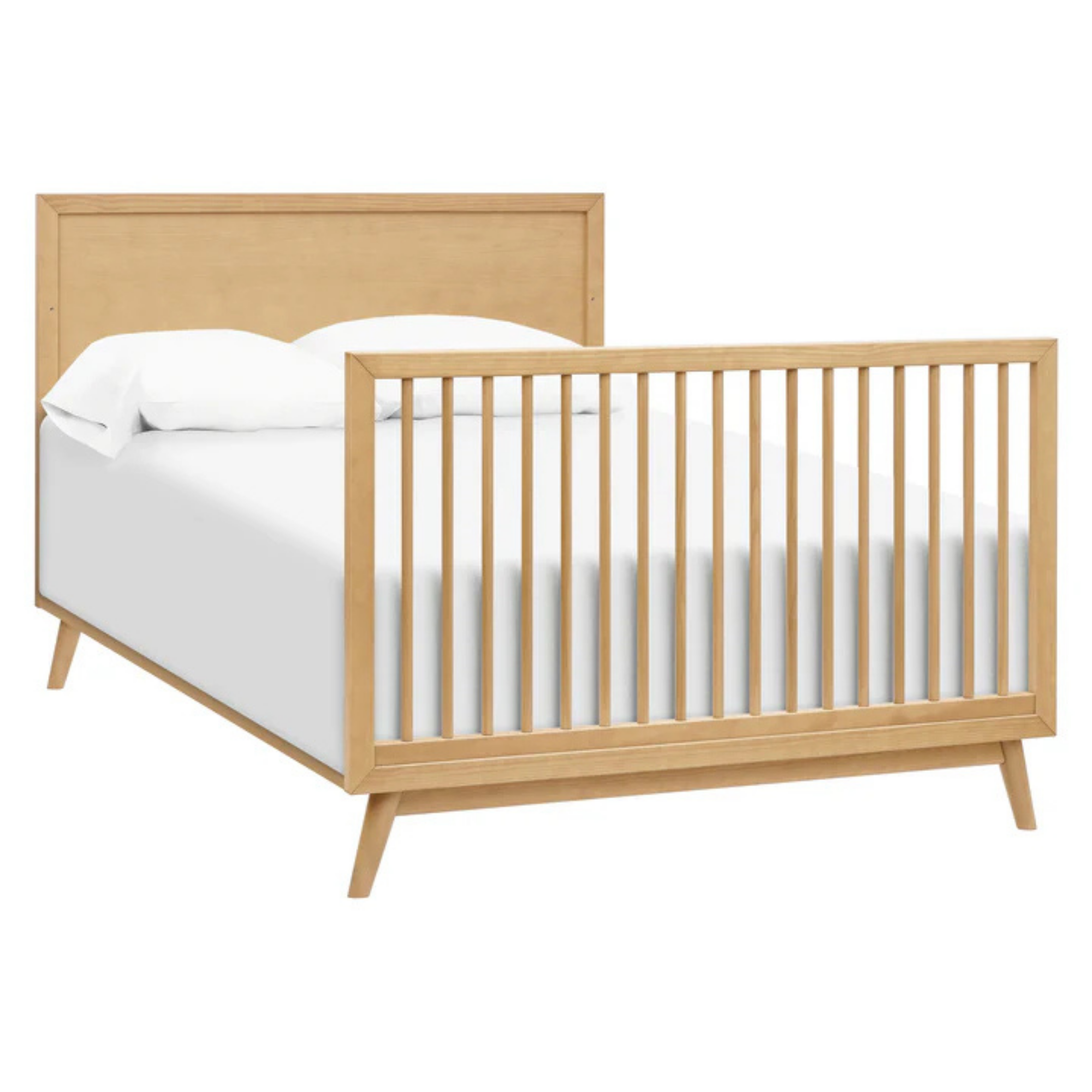 BABYLETTO Palma Berceau convertible 4 en 1 Mid-Century avec kit de conversion pour lit d'enfant