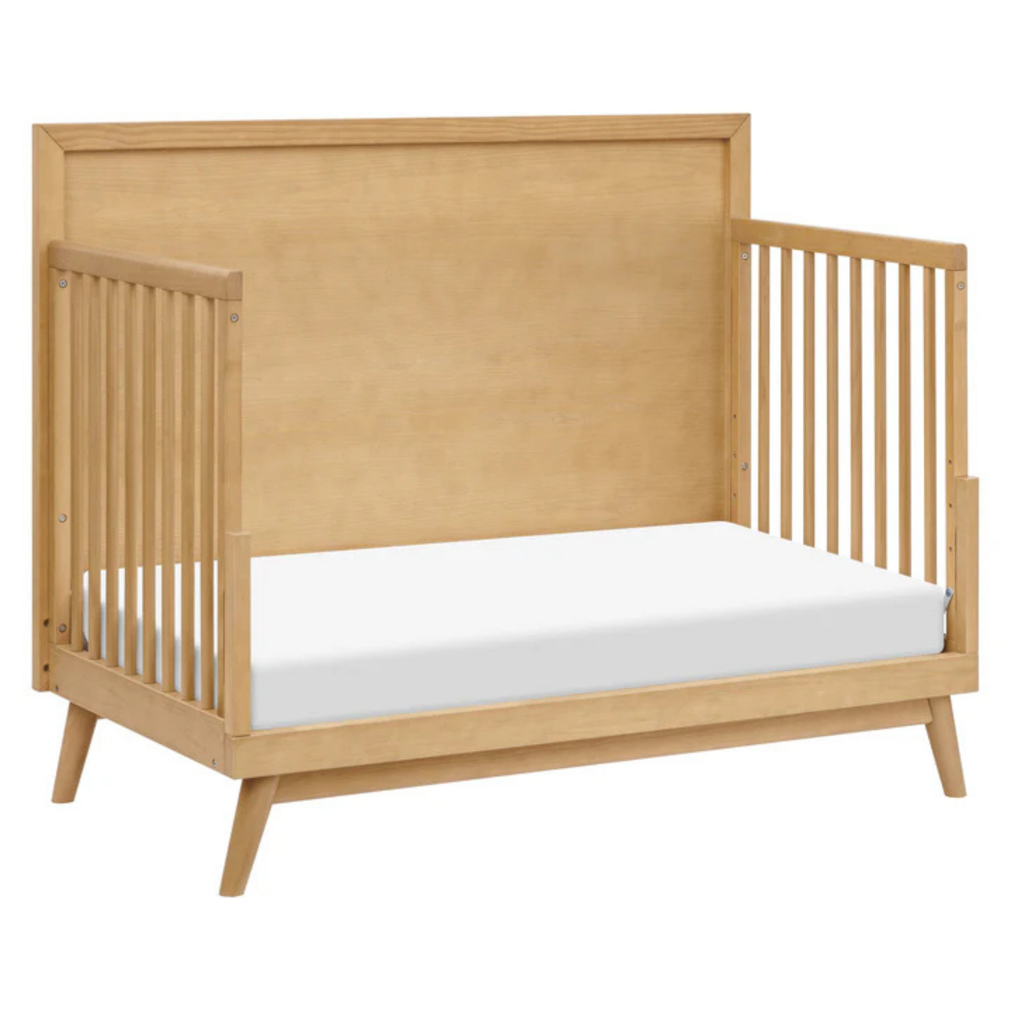 BABYLETTO Palma Berceau convertible 4 en 1 Mid-Century avec kit de conversion pour lit d'enfant