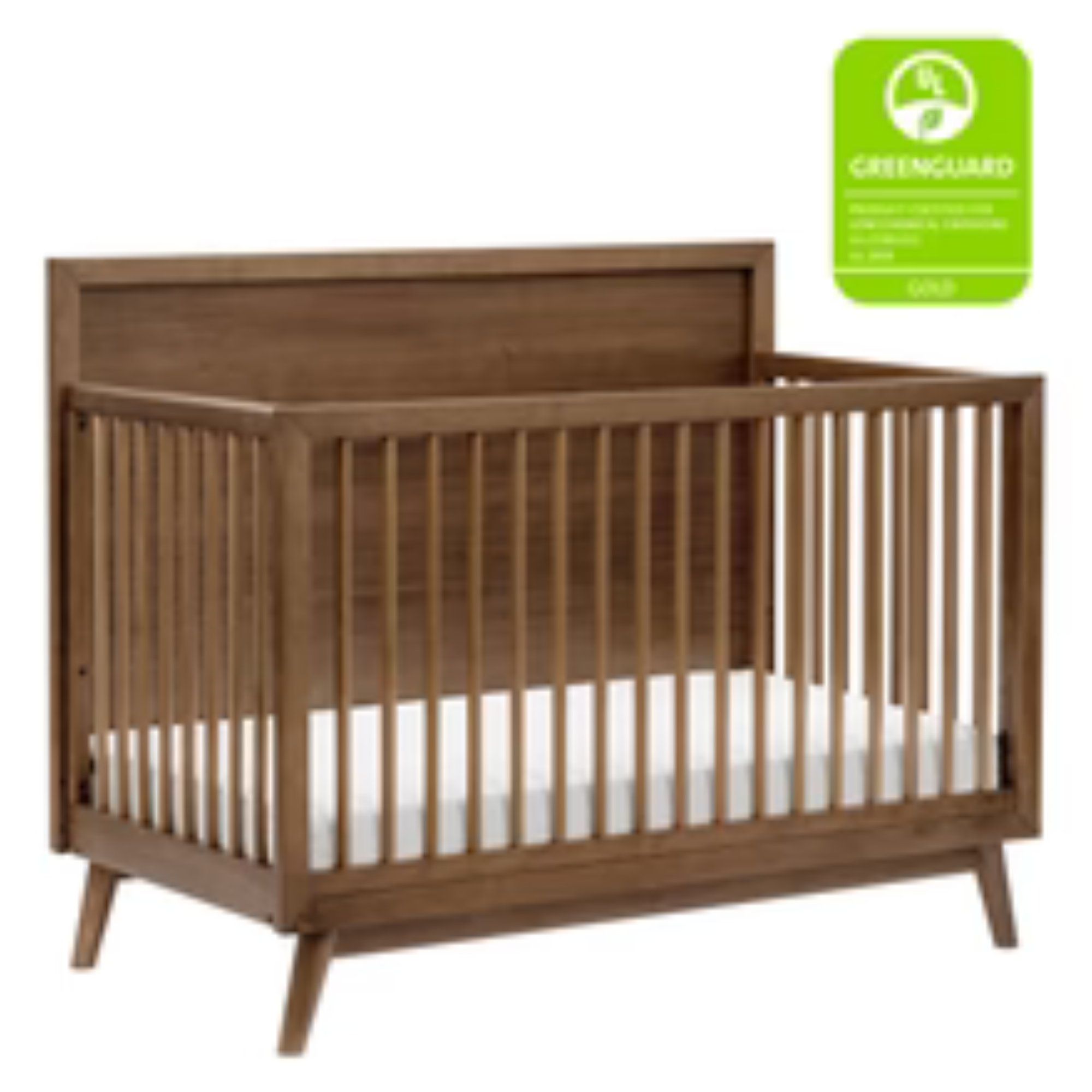 BABYLETTO Palma Berceau convertible 4 en 1 Mid-Century avec kit de conversion pour lit d'enfant