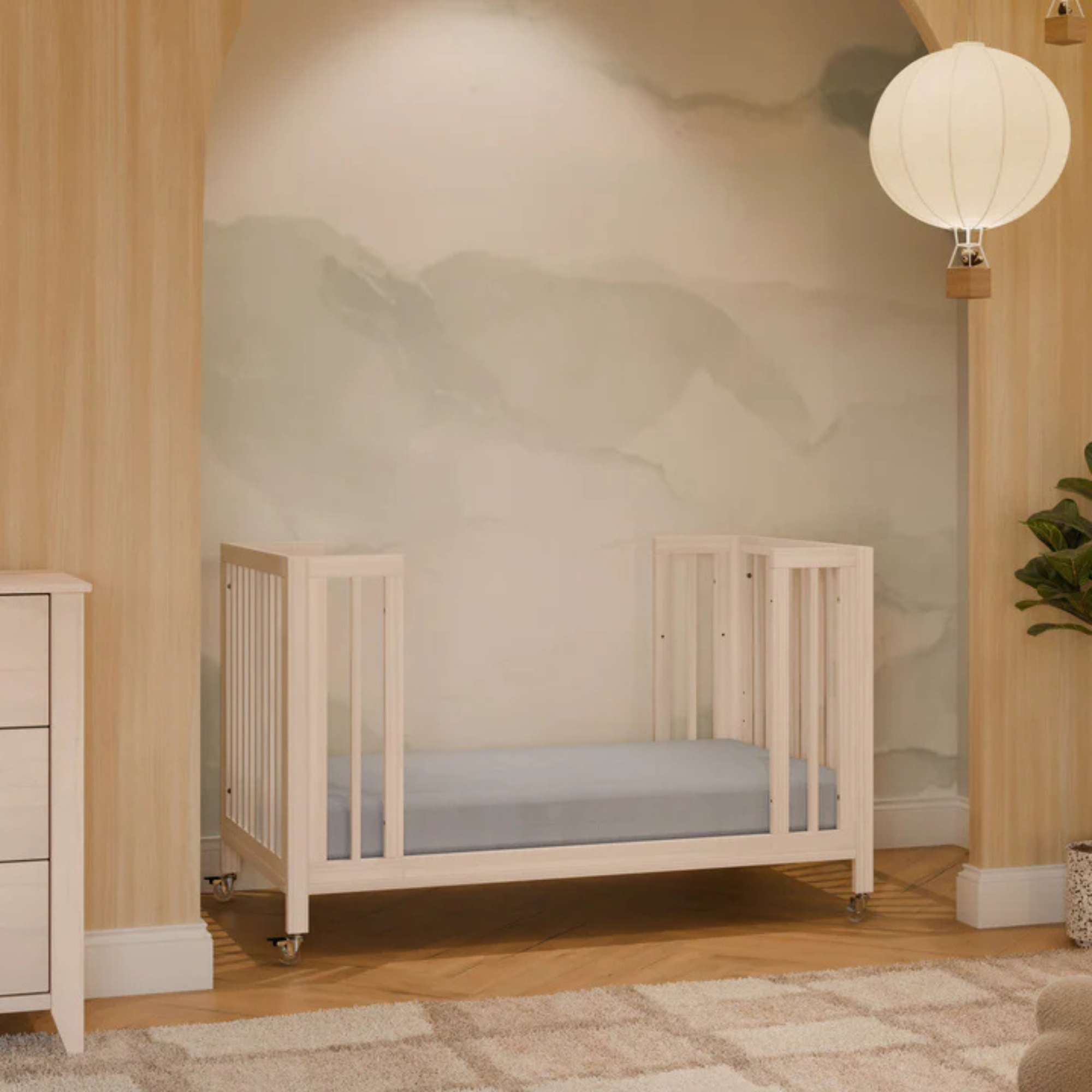 BABYLETTO Rolli 9-in-1 Convertible All-Stages Crib w/ Bassinet & Toddler Bed Kits