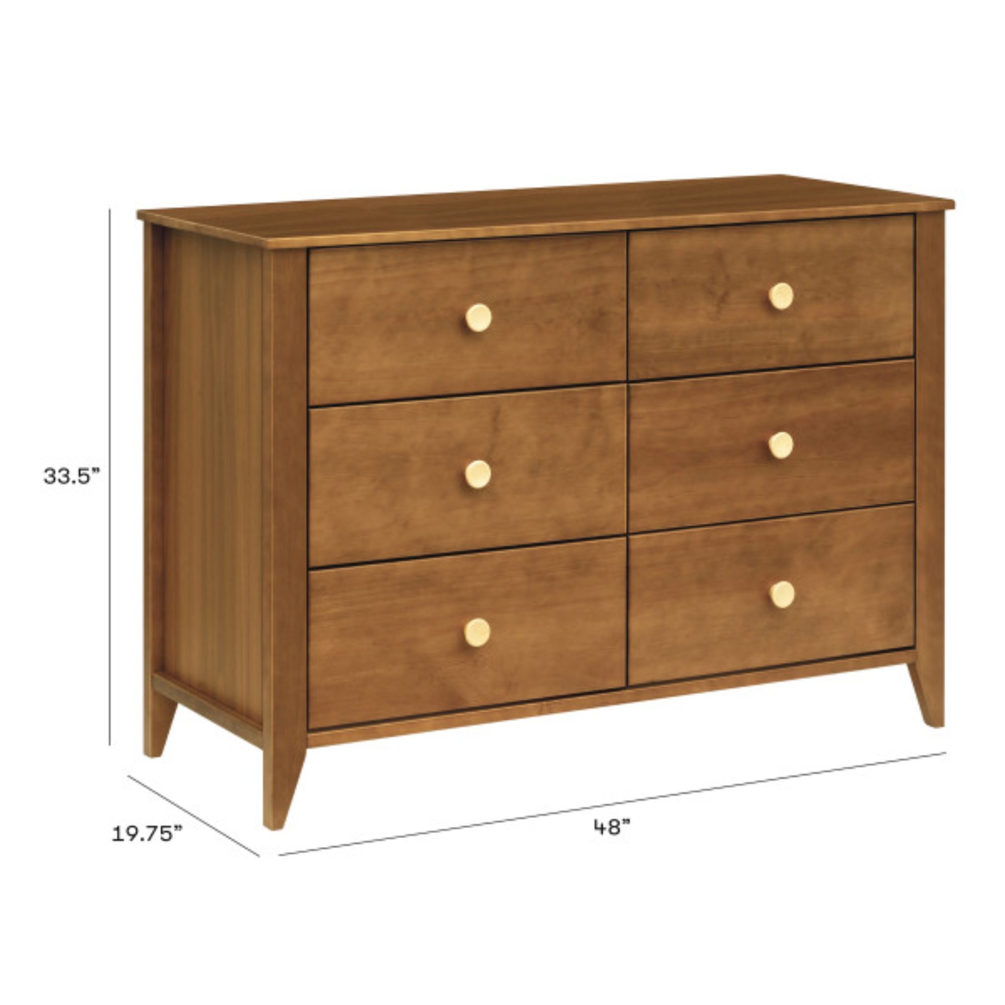 BABYLETTO Sprout 6-Drawer Double Dresser