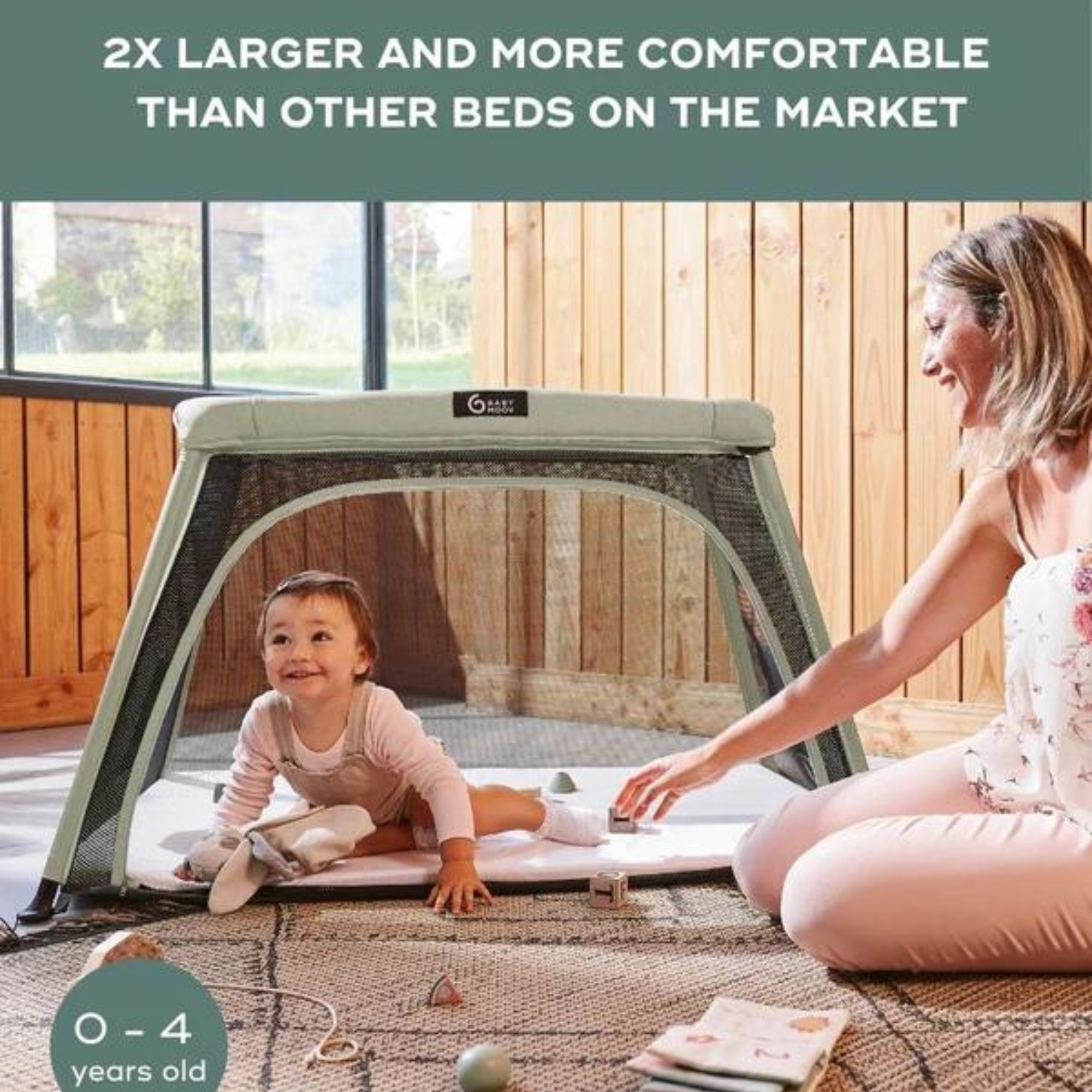 BABYMOOV Lit et berceau de voyage 3 en 1 Moov et Comfy