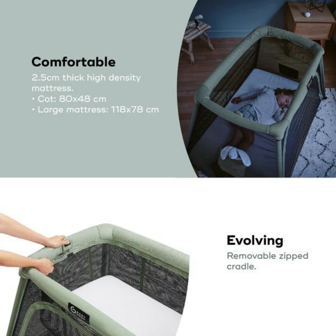 Babymoov Moov Comfy 3 in 1 travel Playard