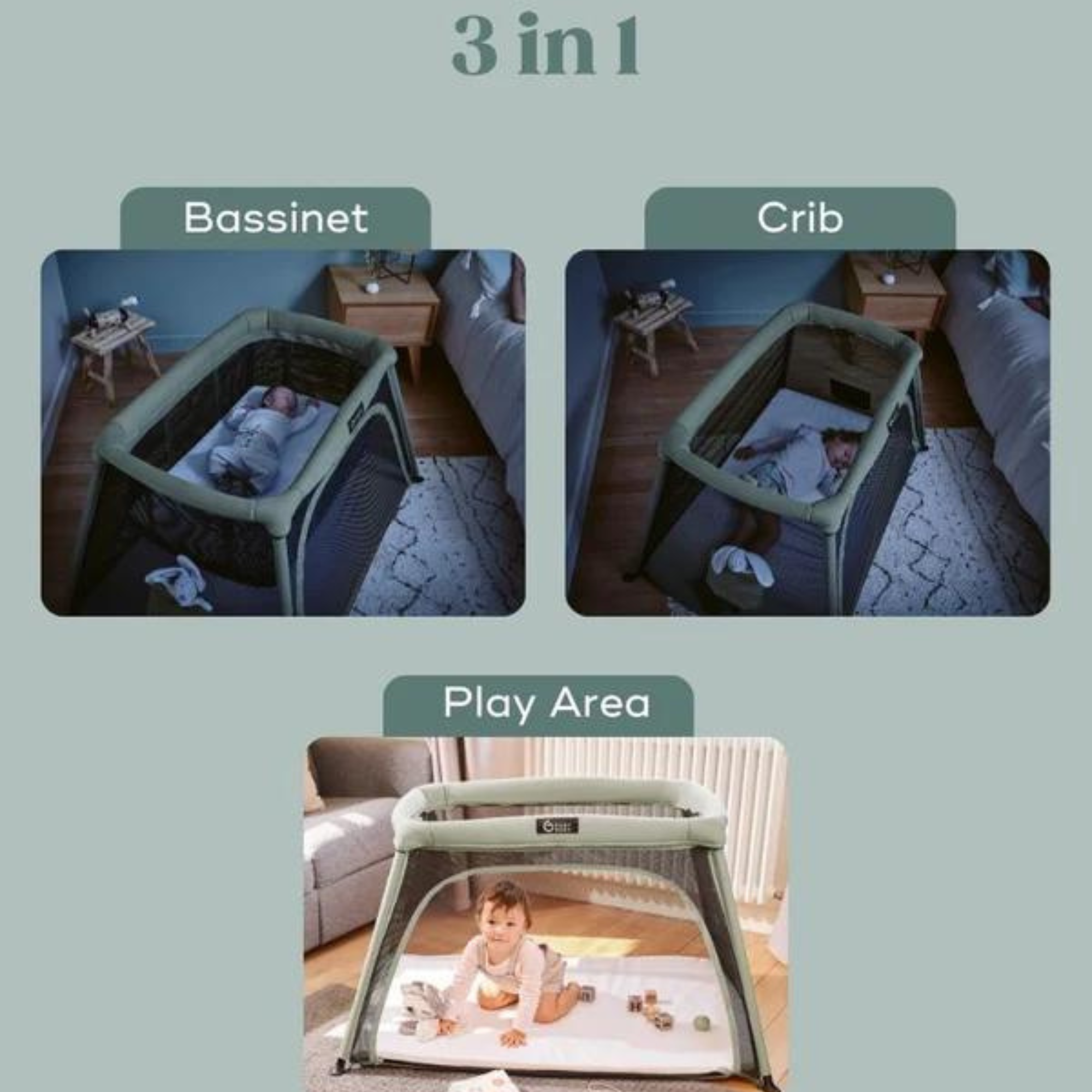 BABYMOOV Lit et berceau de voyage 3 en 1 Moov et Comfy