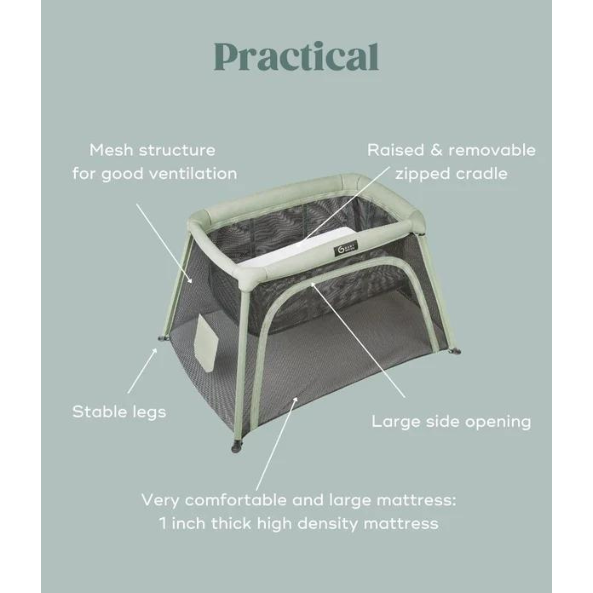 BABYMOOV Lit et berceau de voyage 3 en 1 Moov et Comfy