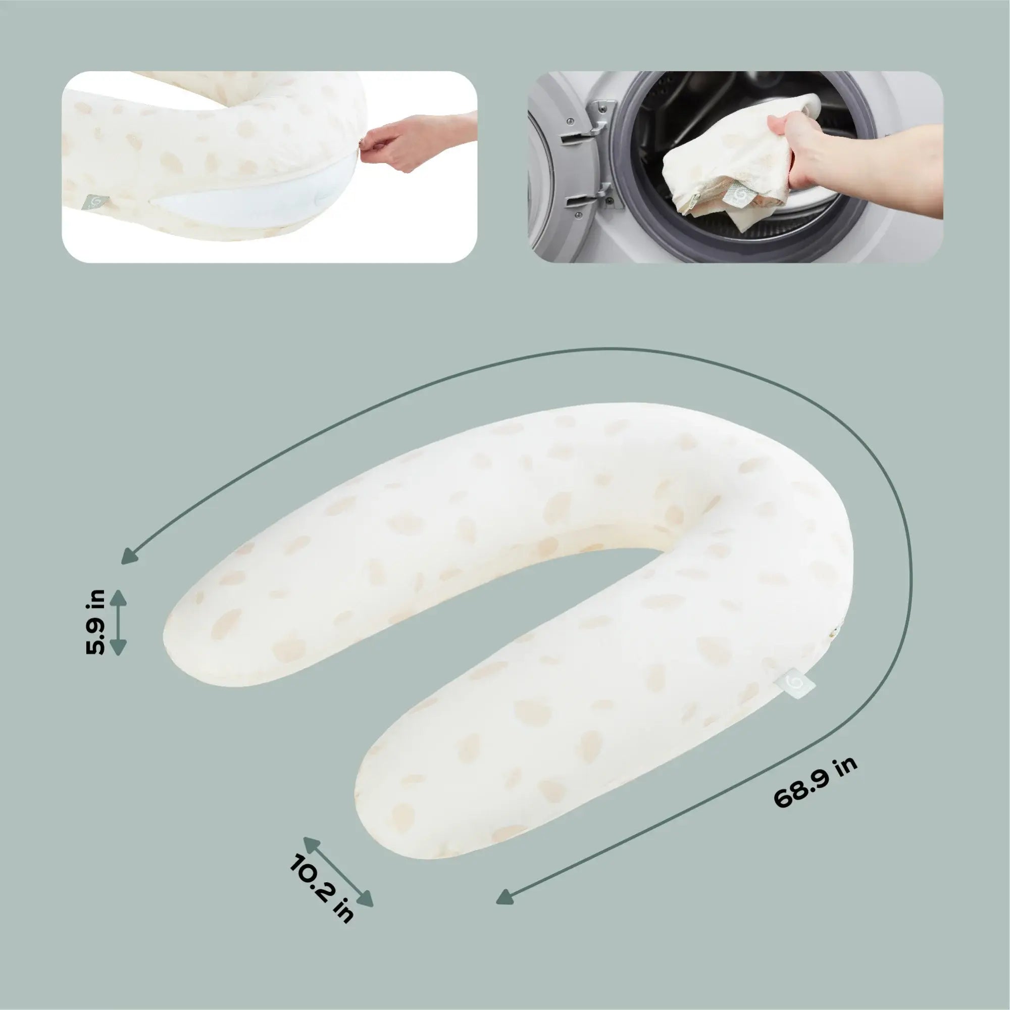 Coussin de grossesse et d'allaitement 2 en 1 BABYMOOV B. Love - Pétale Blanc cassé
