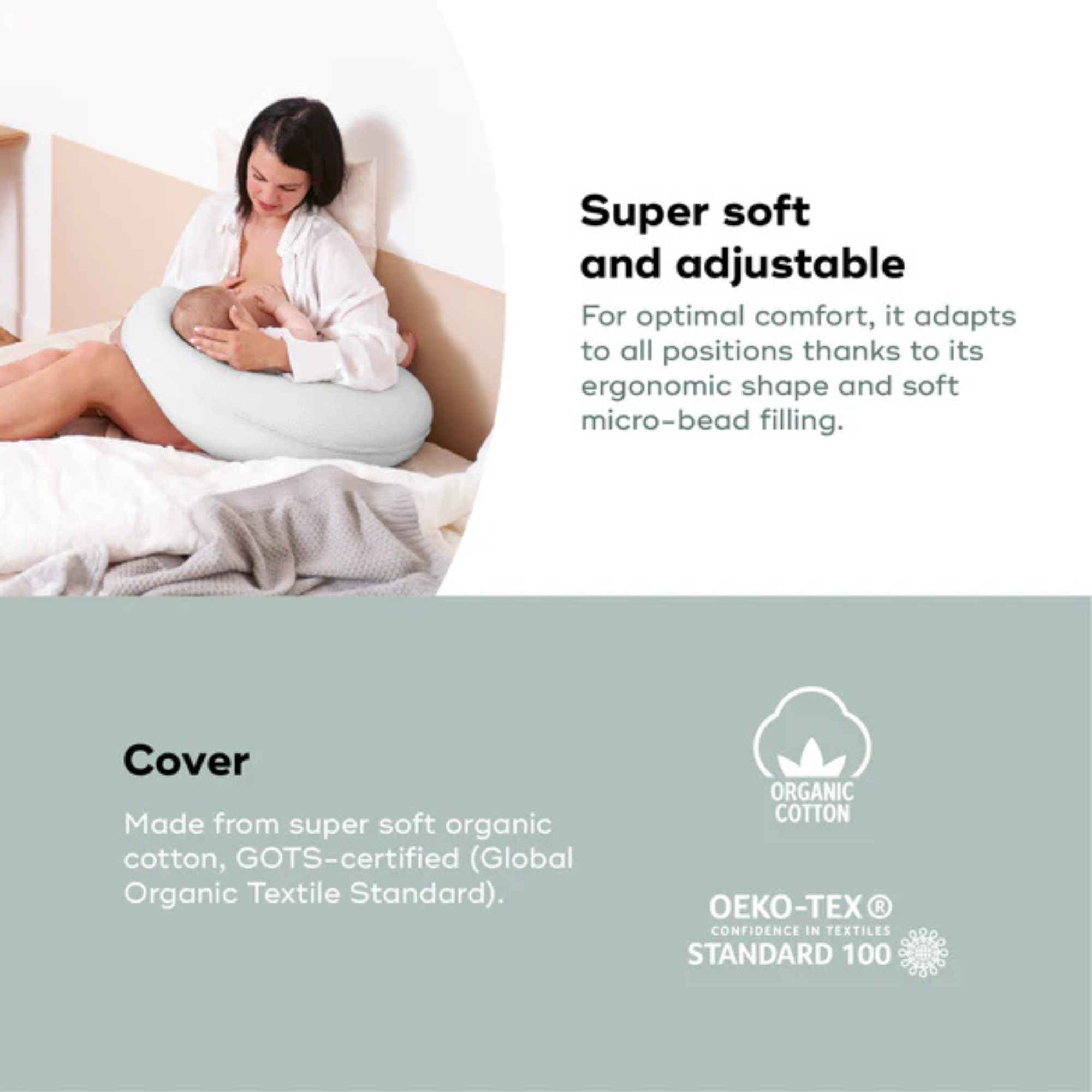 BABYMOOV B. Love Pregnancy Pillow - Mineral Grey