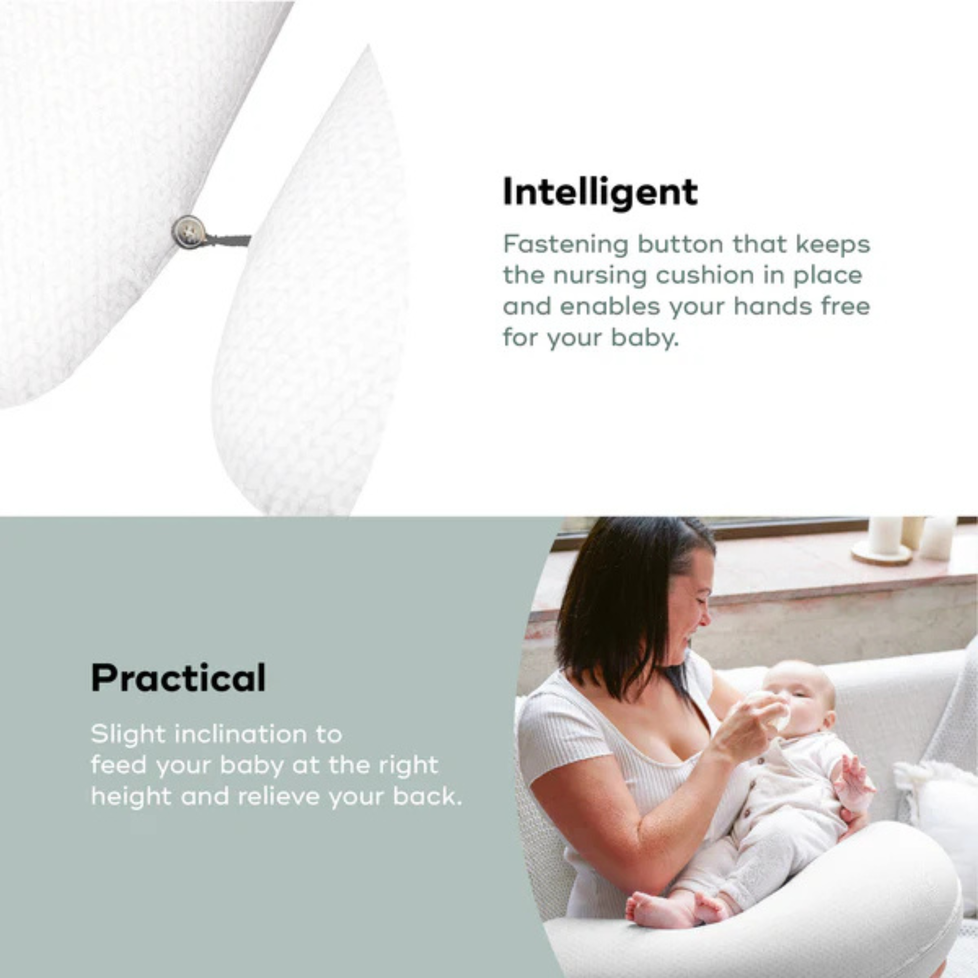 BABYMOOV B. Love Pregnancy Pillow - Mineral Grey