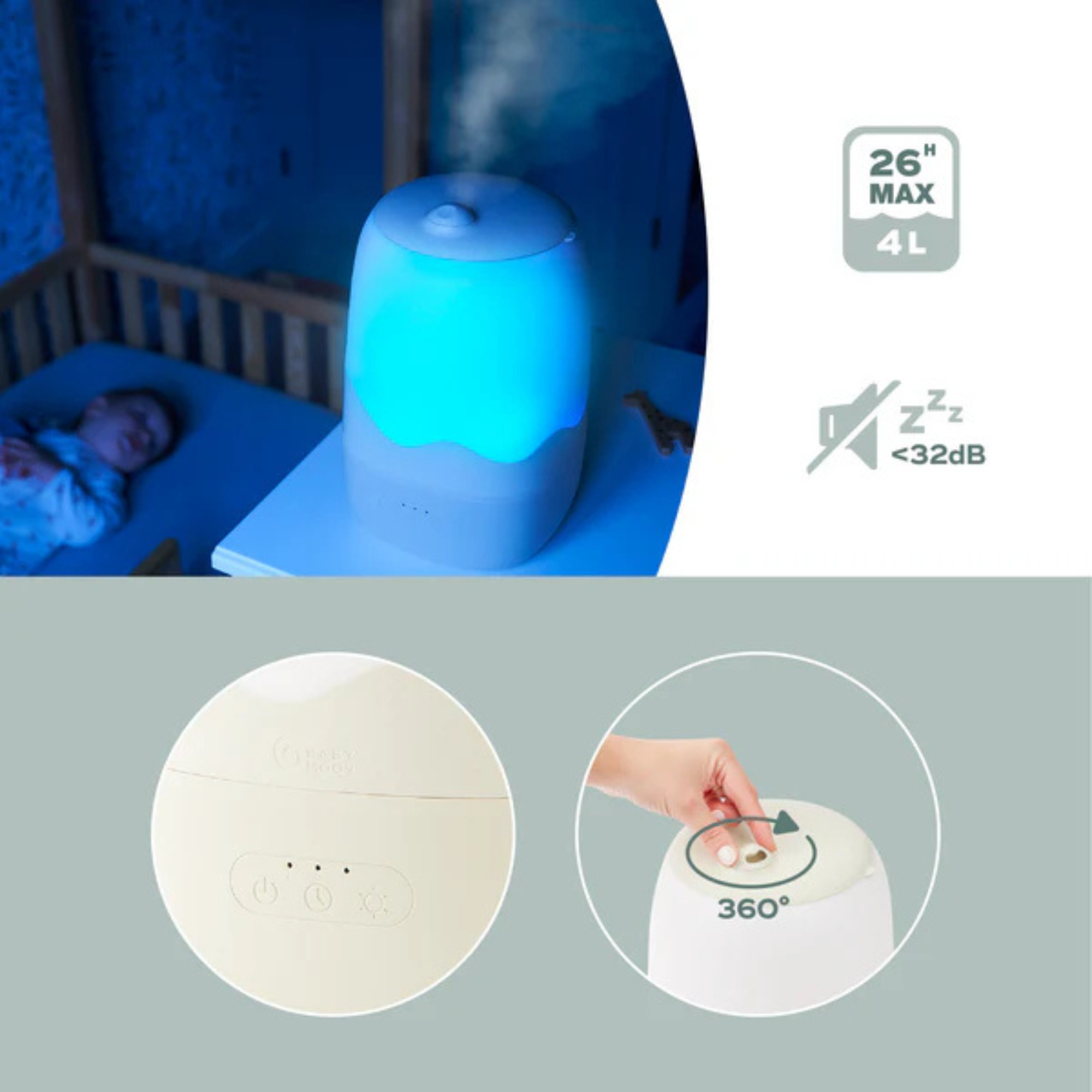BABYMOOV Cool Mist Wave Humidifier