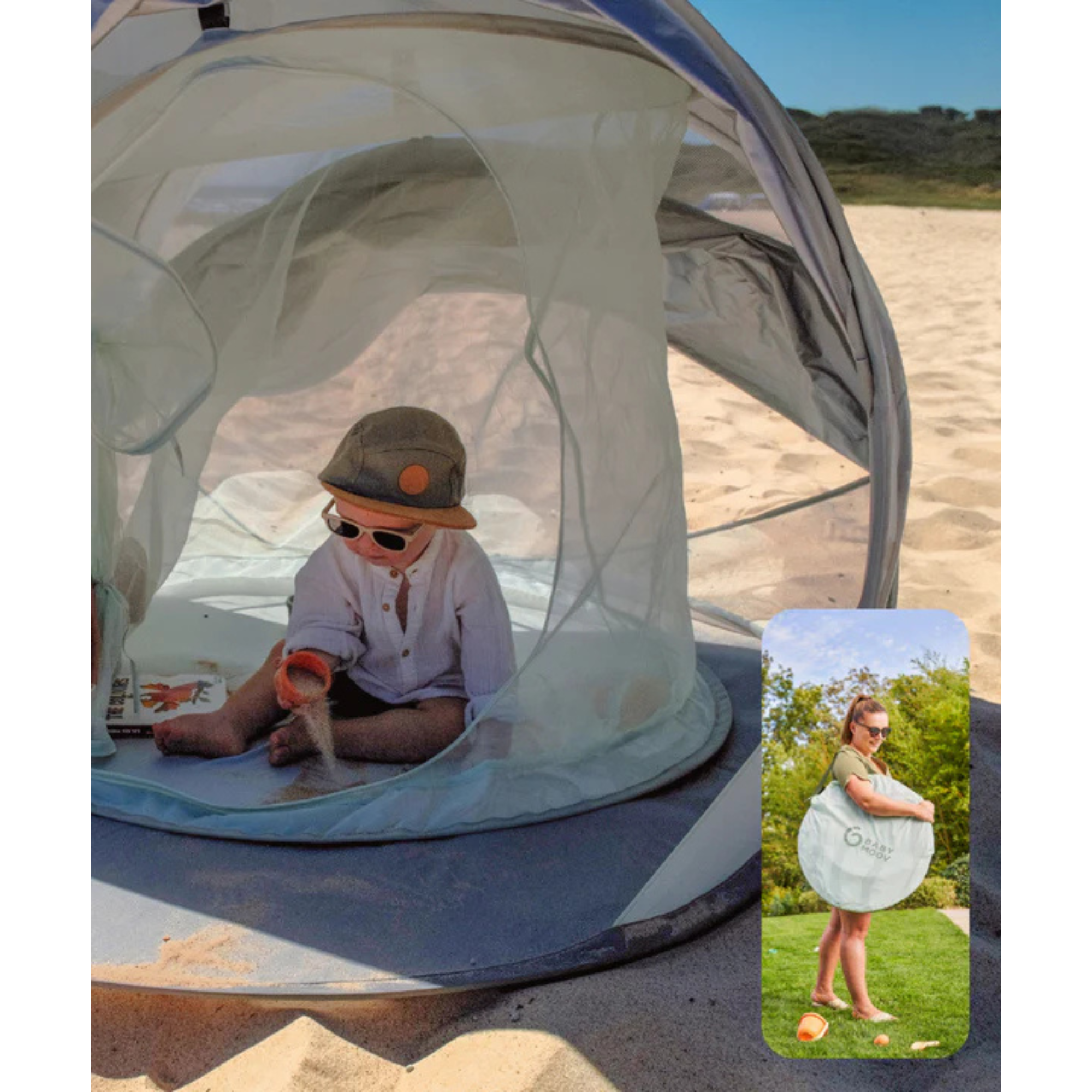 BABYMOOV Moov &amp; Protect Tente rafraîchissante anti-UV - Green Lagoon