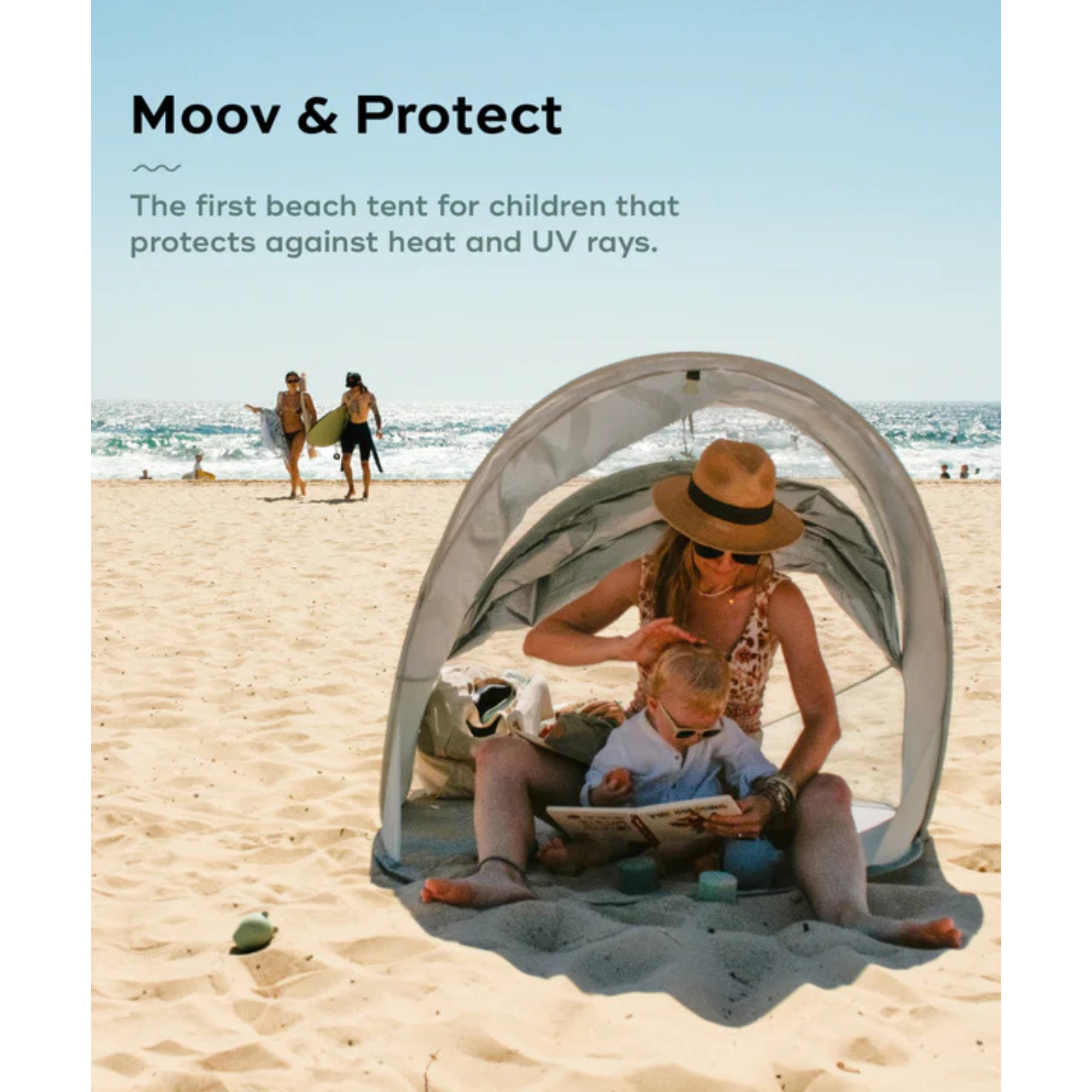BABYMOOV Moov &amp; Protect Tente rafraîchissante anti-UV - Green Lagoon