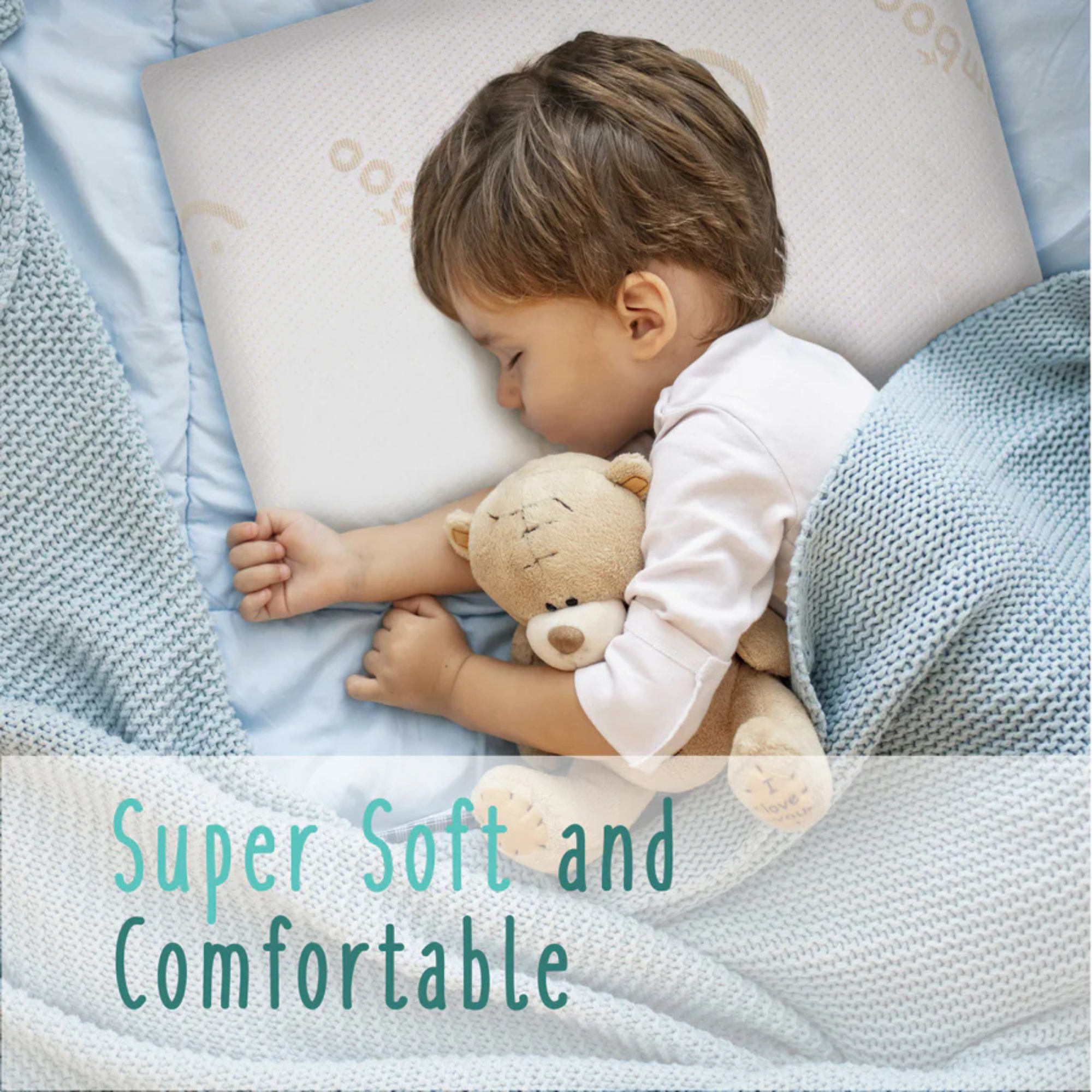 BABY WORKS Big Kid Toddler Pillow with Bamboo Pillowcase