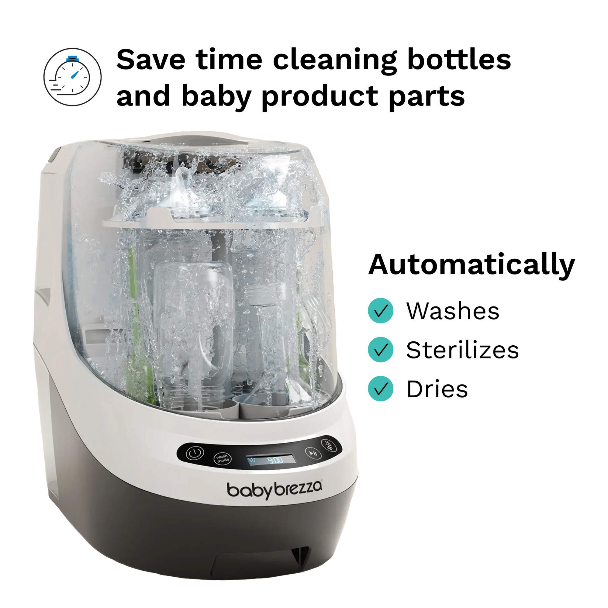 BABY BREZZA Bottle Washer Pro - All In One Baby Bottle Washer, Sterilizer, Dryer