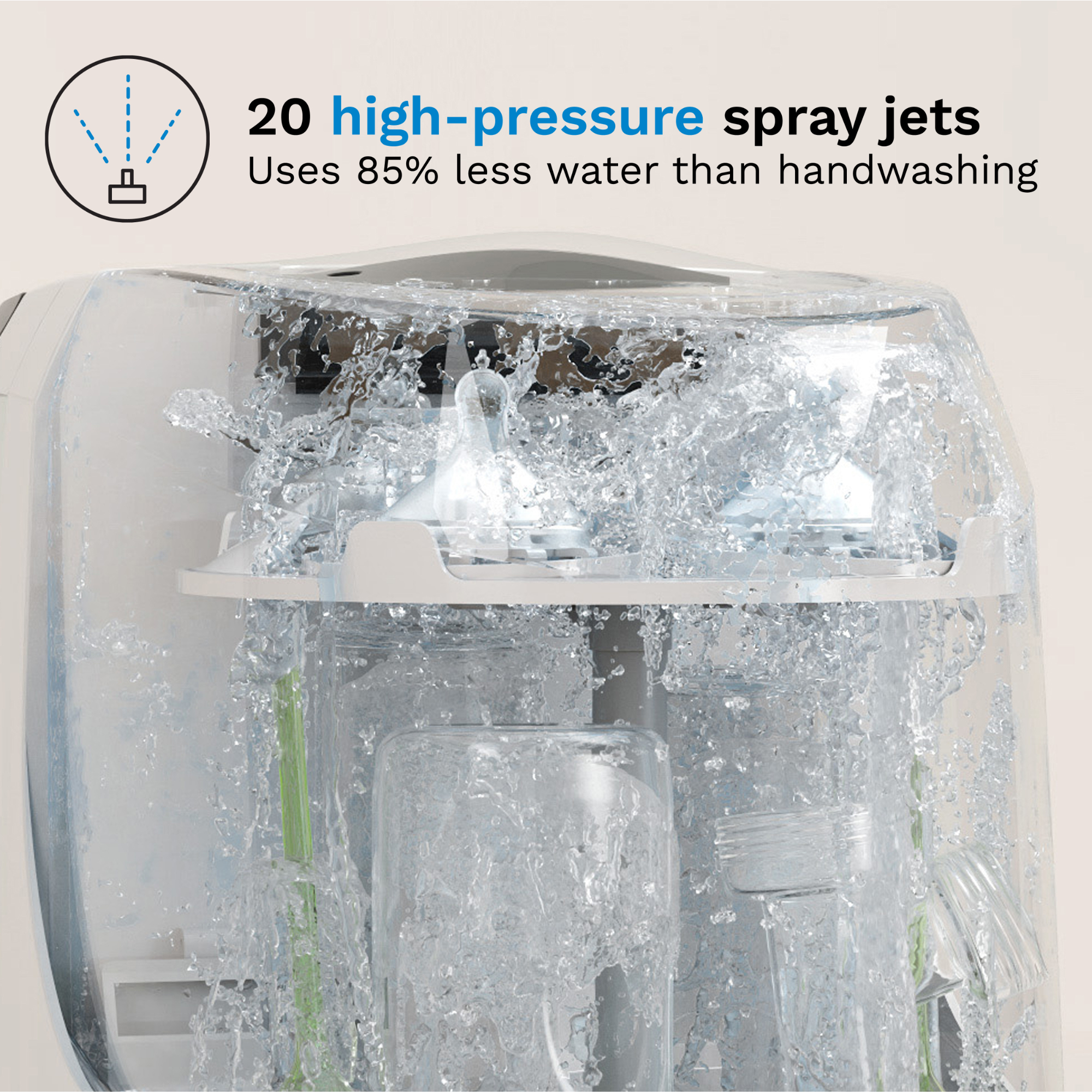 BABY BREZZA Bottle Washer Pro - All In One Baby Bottle Washer, Sterilizer, Dryer