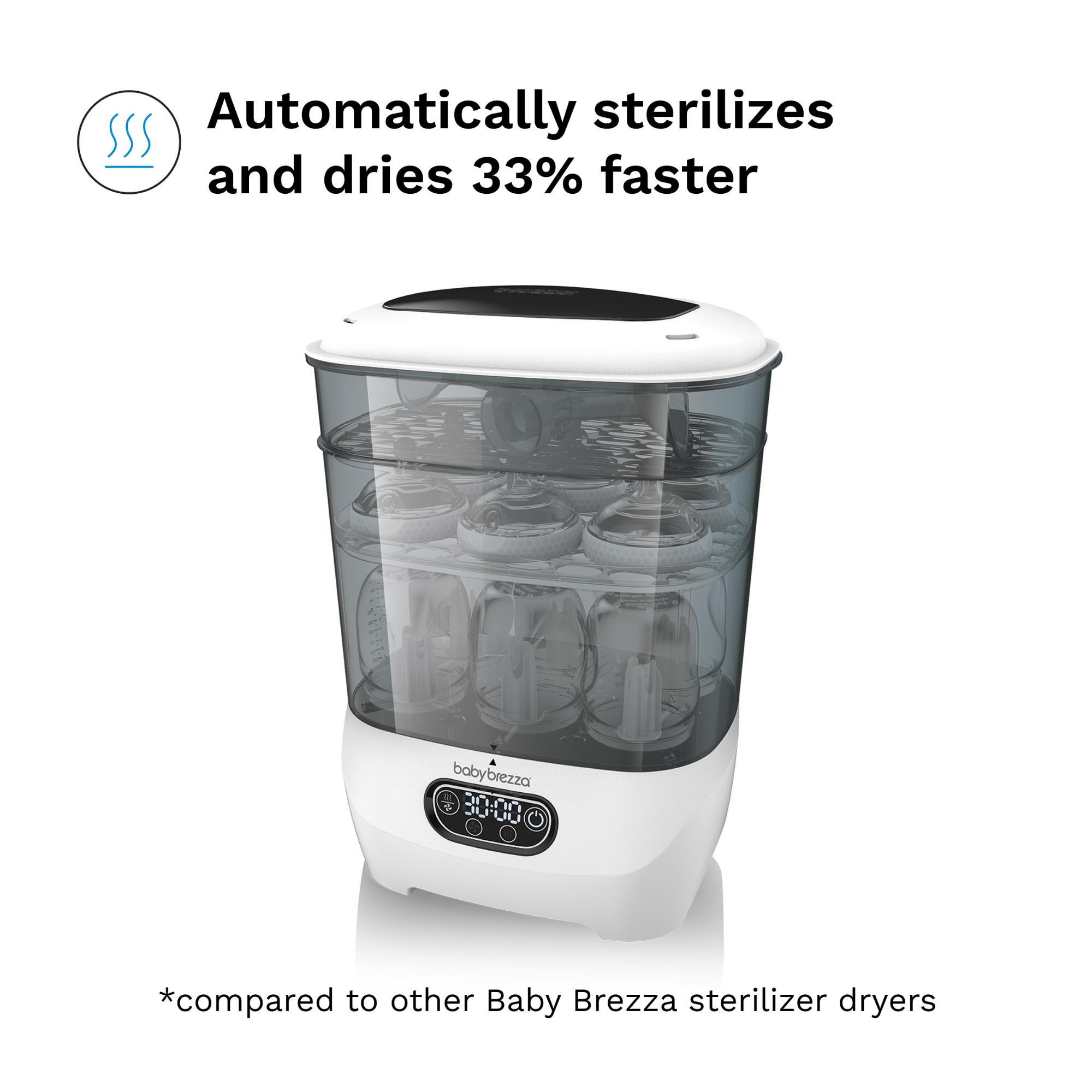 BABY BREZZA One Step Baby Bottle Sterilizer and Dryer Advanced - Electric steam sterilizer with HEPA Filter