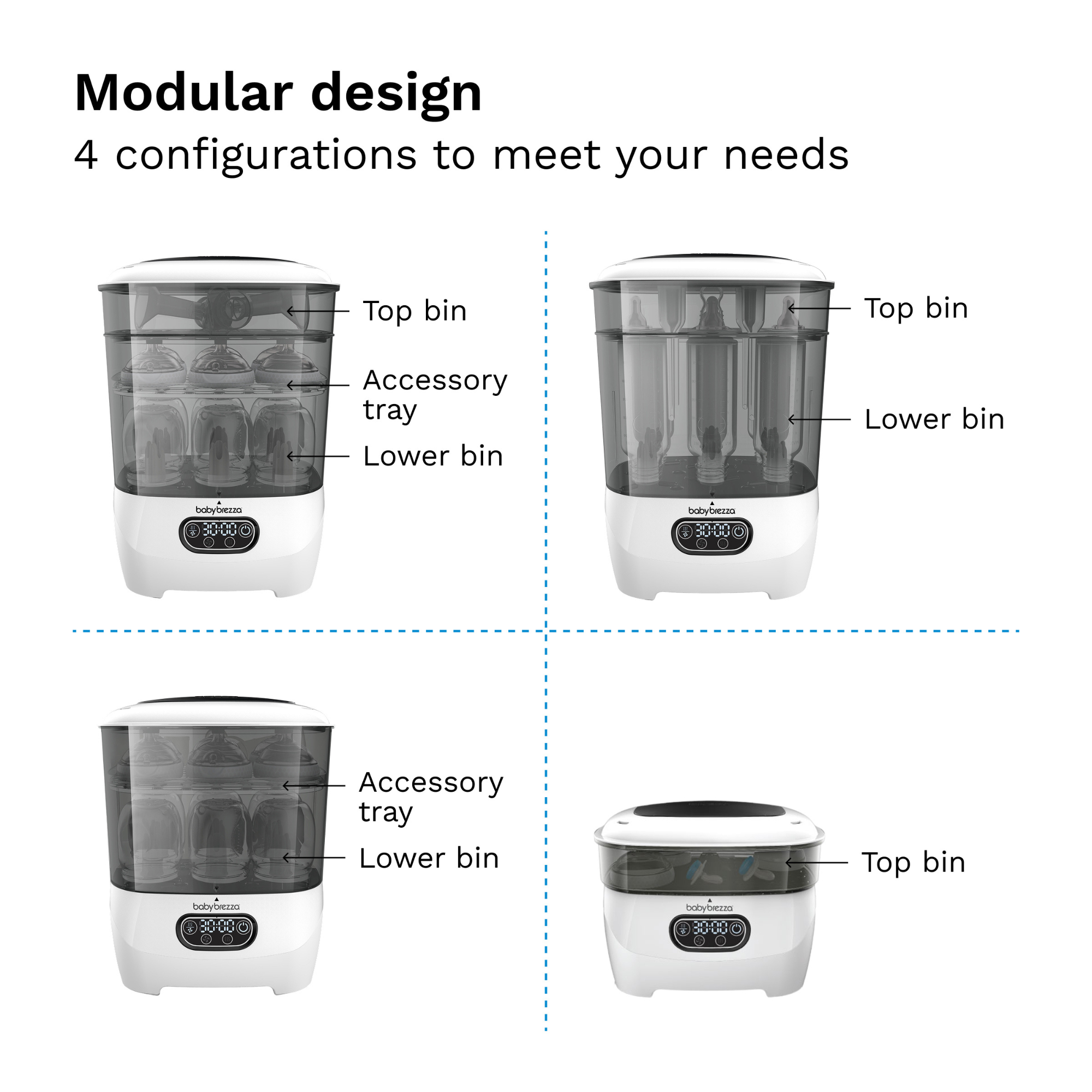 BABY BREZZA One Step Baby Bottle Sterilizer and Dryer Advanced - Electric steam sterilizer with HEPA Filter
